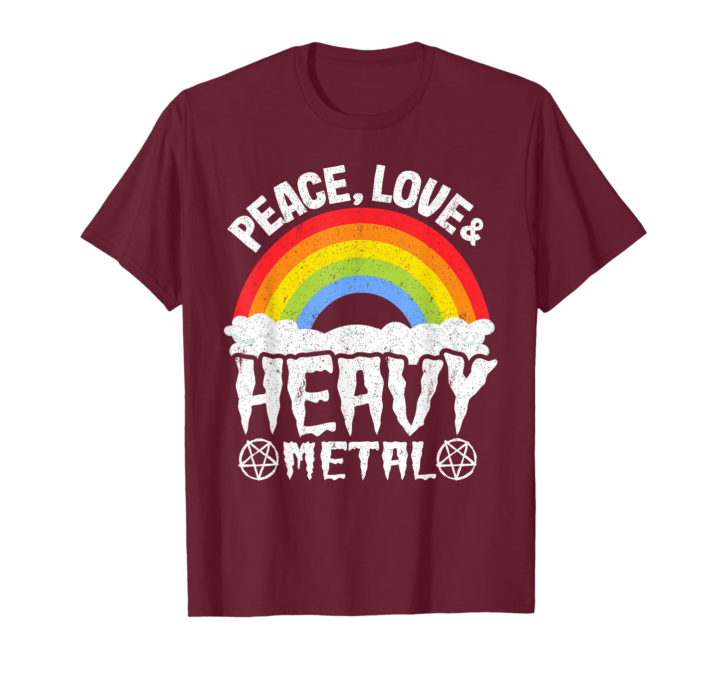 Kids Band Metal Rainbow Unicorn Peace Love & Heavy Metal T-Shirt
