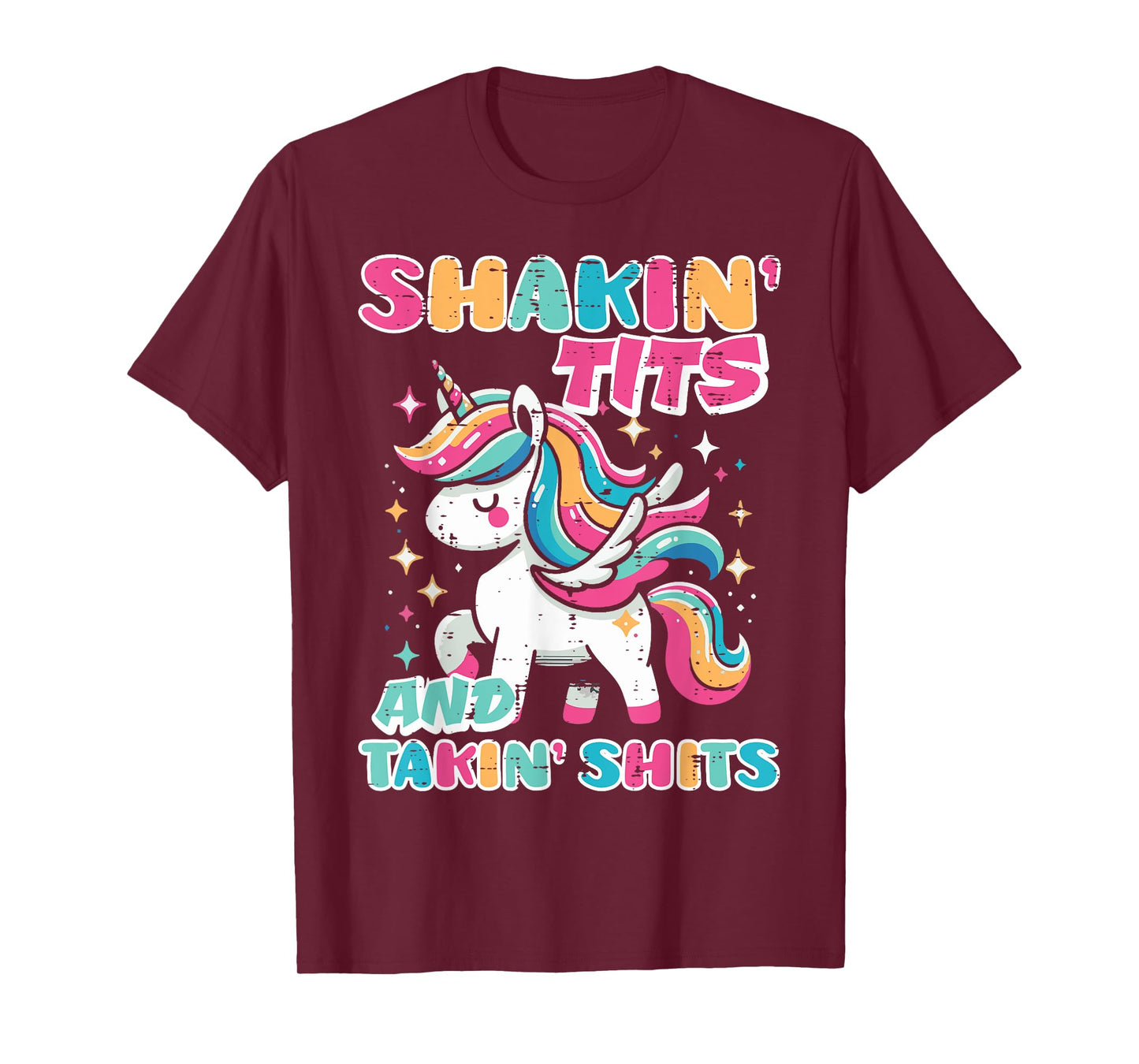 Inappropriate Shakin Takin Unicorn Funny Humor Joke Women T-Shirt