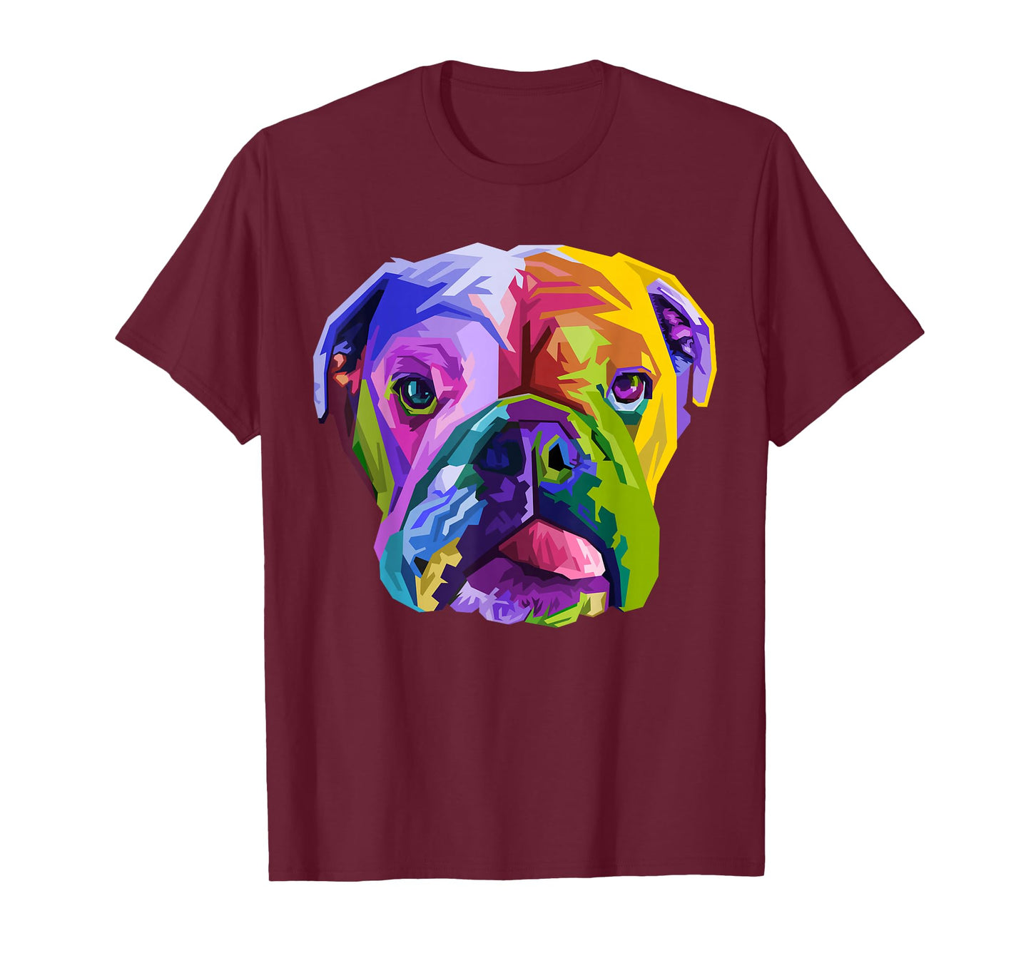 English British Bulldog Pop Art Portrait for Dog Owners T-Shirt