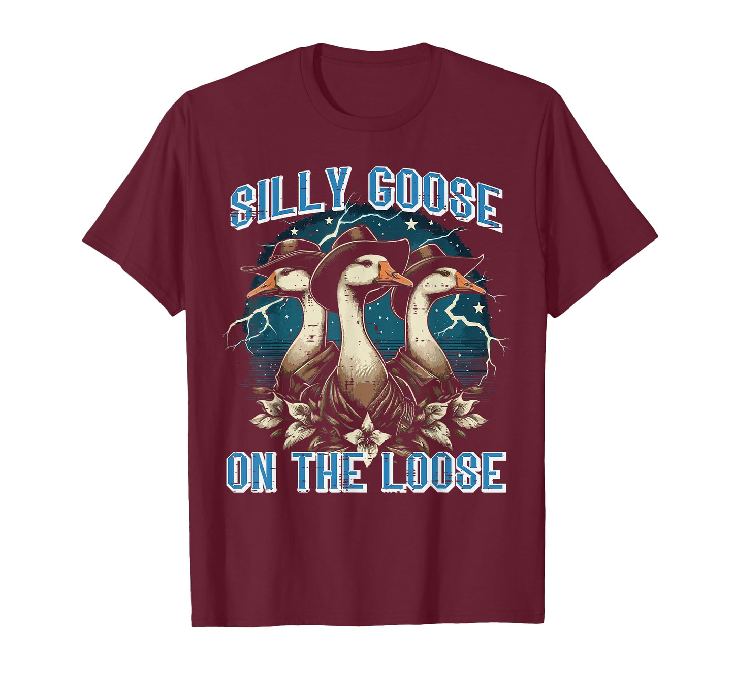 Goose Silly On Loose Geese Lightning Electric Women Men Kids T-Shirt