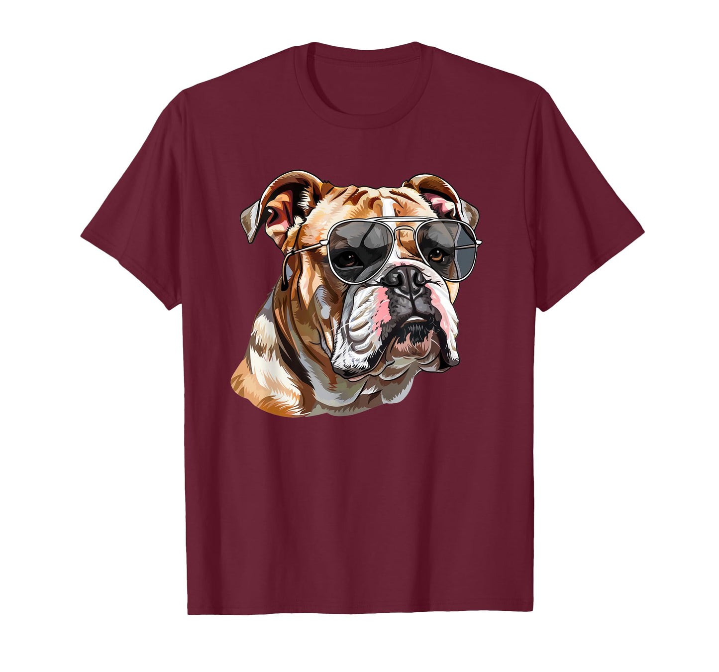 English Bulldog Dog Sunglasses Men Women Kids T-Shirt