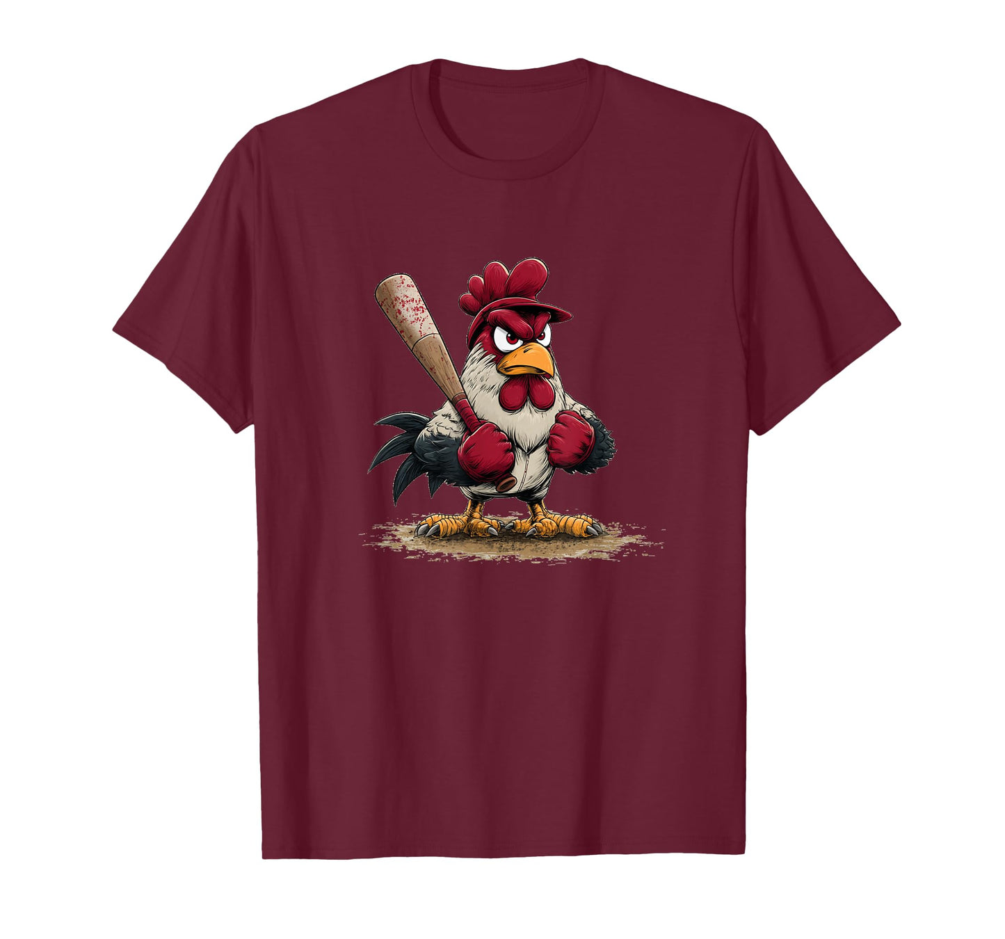 Nice Sport Rooster Look for Baseball and Bat Lovers T-Shirt