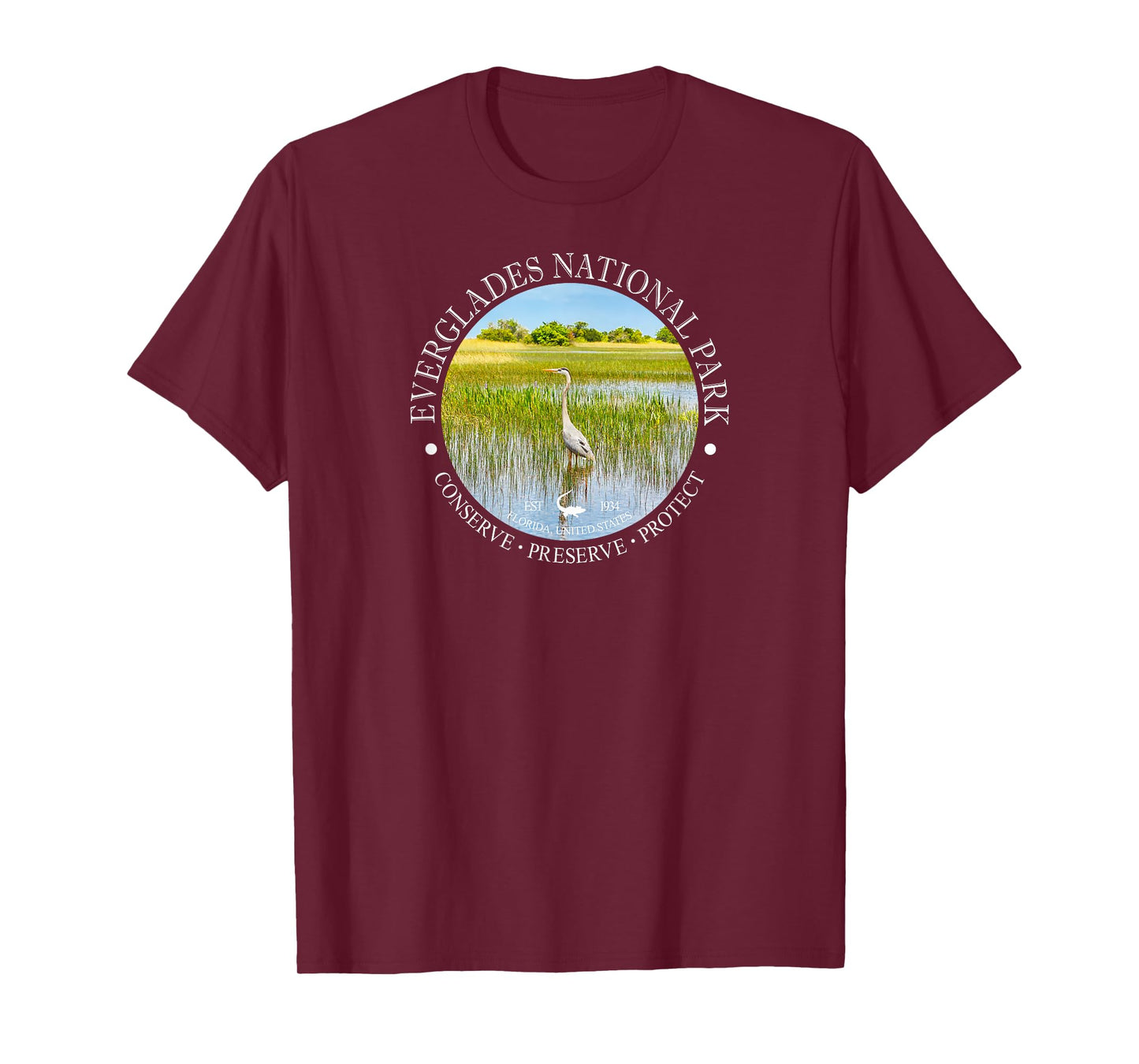 Heron Everglades National Park Conservation Gift T-Shirt