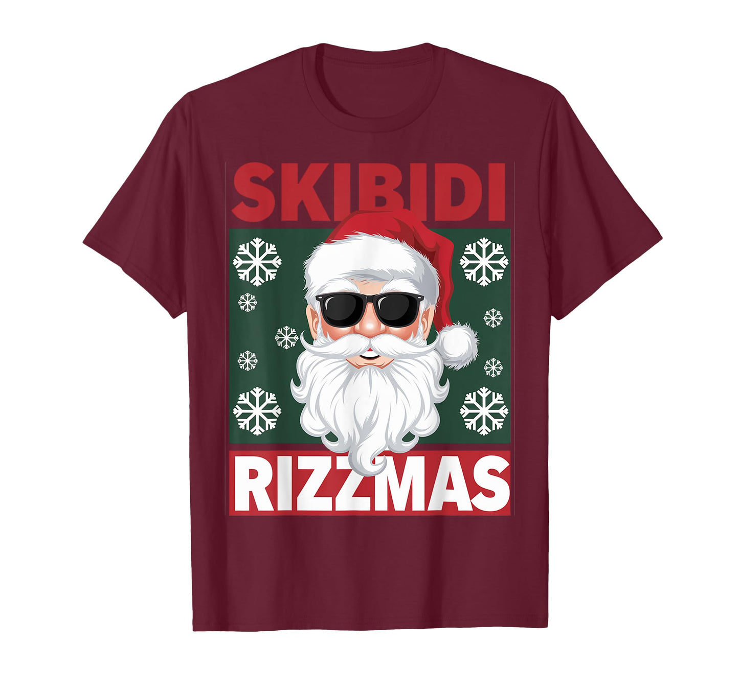Skibidi Rizzmas Funny Gen Alpha Slang Christmas Penguin T-Shirt