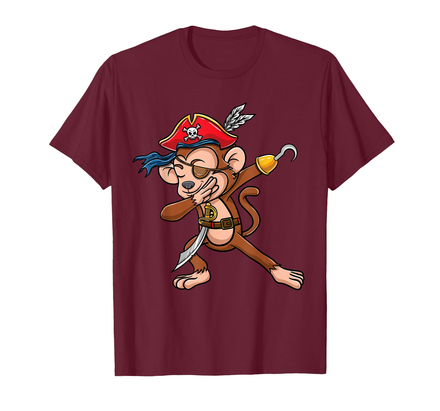 Dabbing Pirate Monkey Halloween T-Shirt
