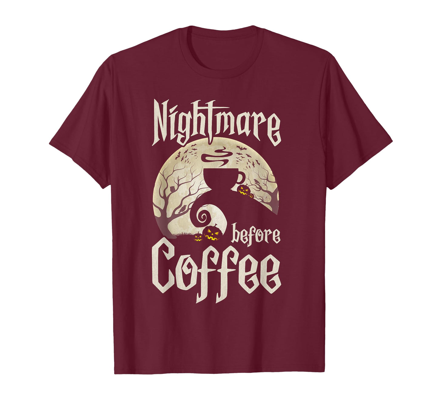 Cute Nightmare Before Coffee Halloween Shirt Funny Mug Gift T-Shirt
