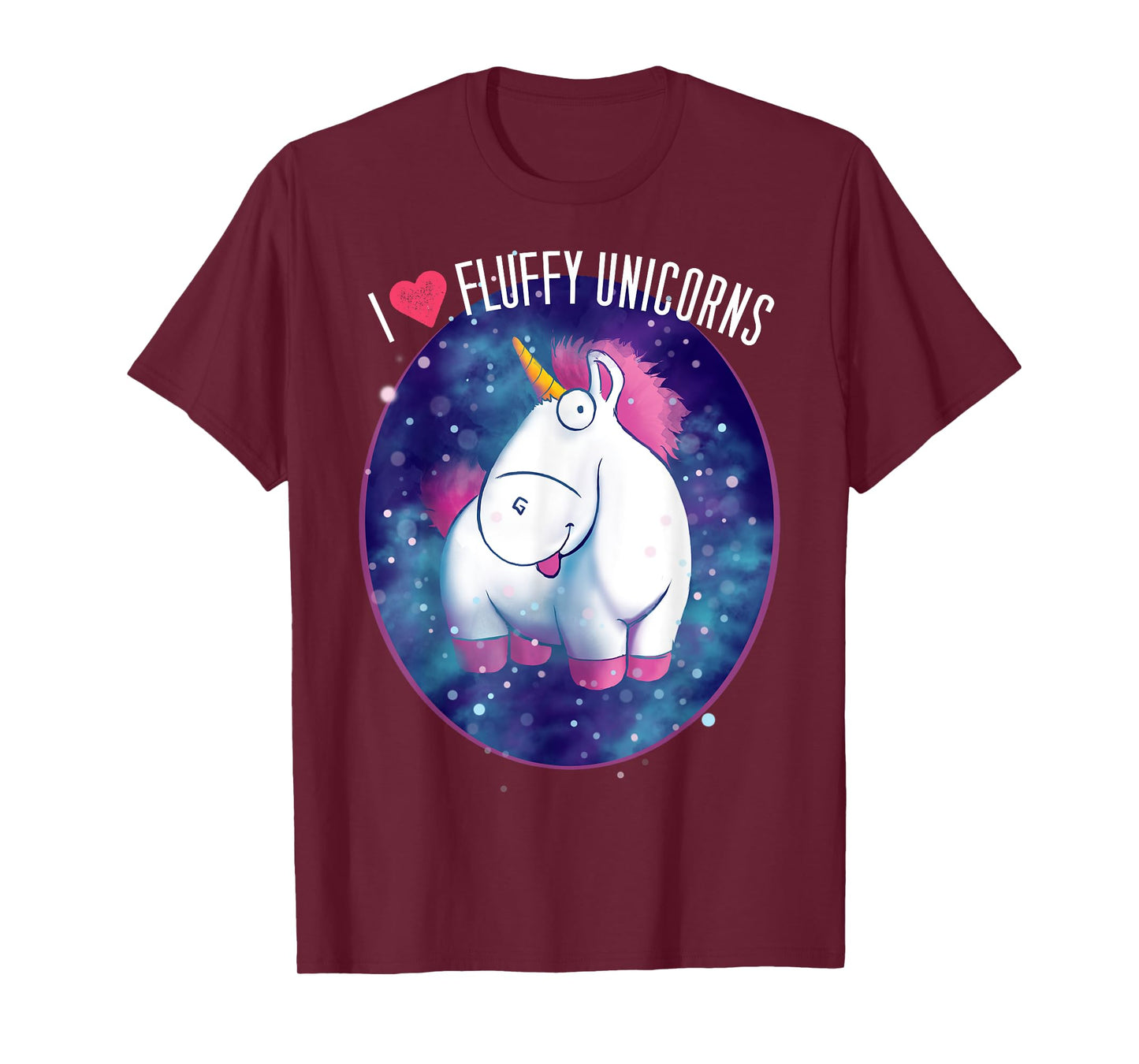 Despicable Me Minions I Love Fluffy Unicorns Graphic T-Shirt T-Shirt