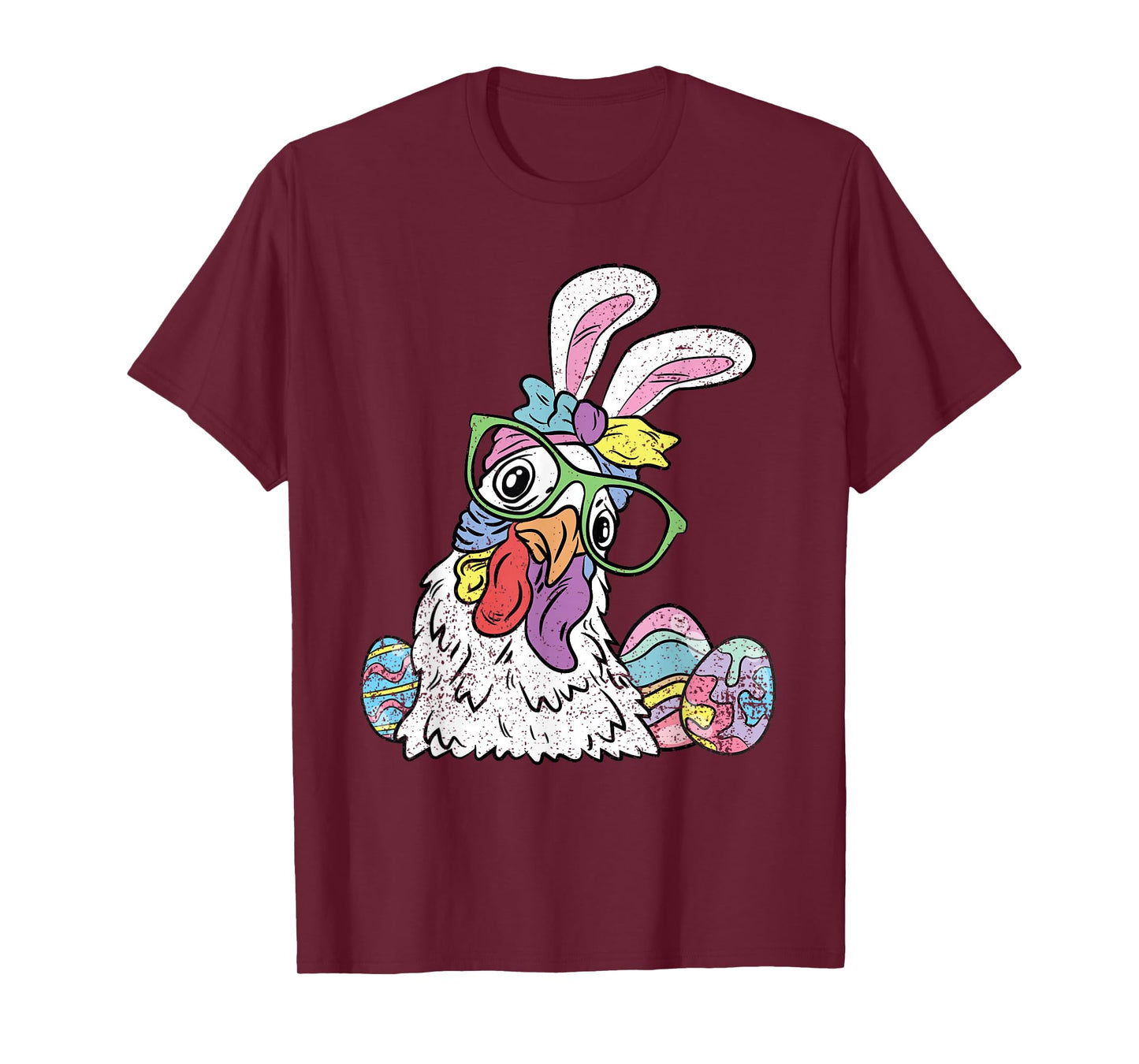Chicken Egg Hunting Easter Bunny Ears Farm Animal Spring T-Shirt
