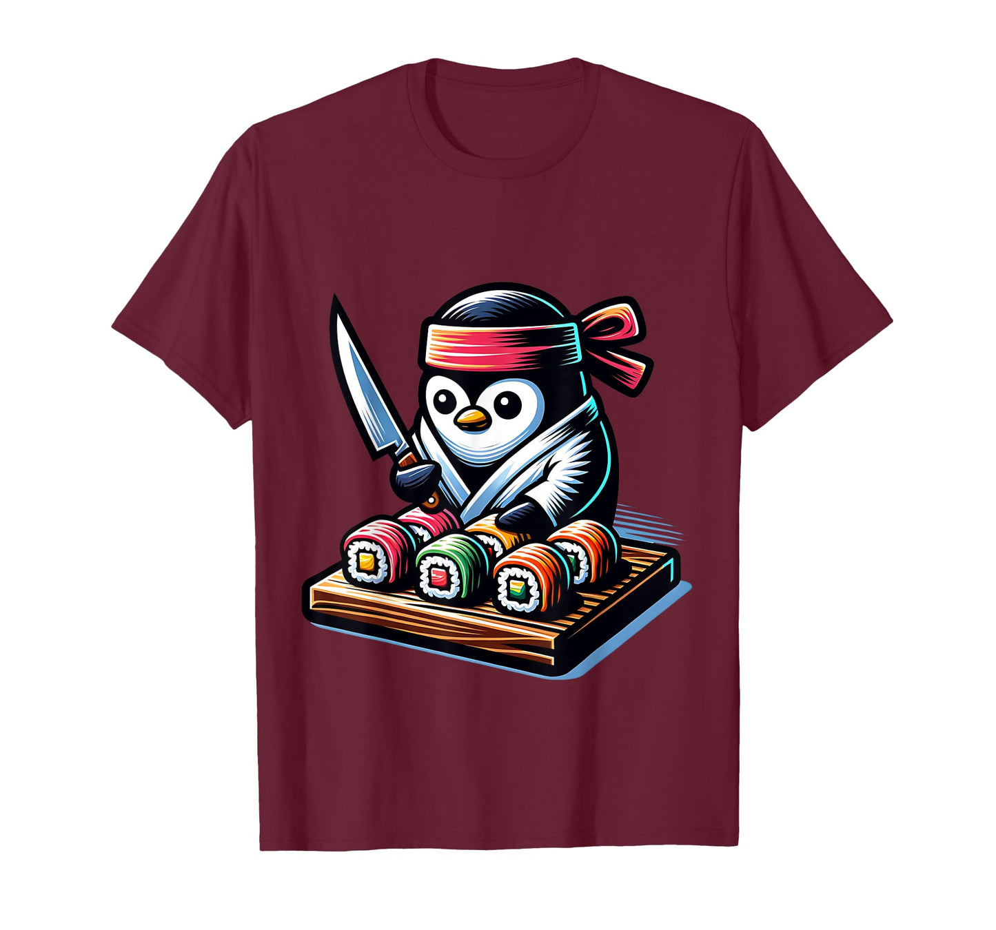 Penguin Prepares Sushi T-Shirt