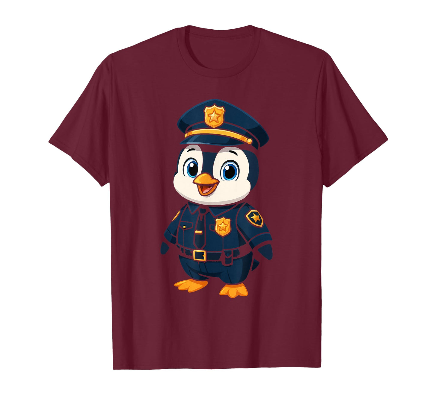 Penguin Policeman Funny Police Cop Costume Kids Girls Boys T-Shirt