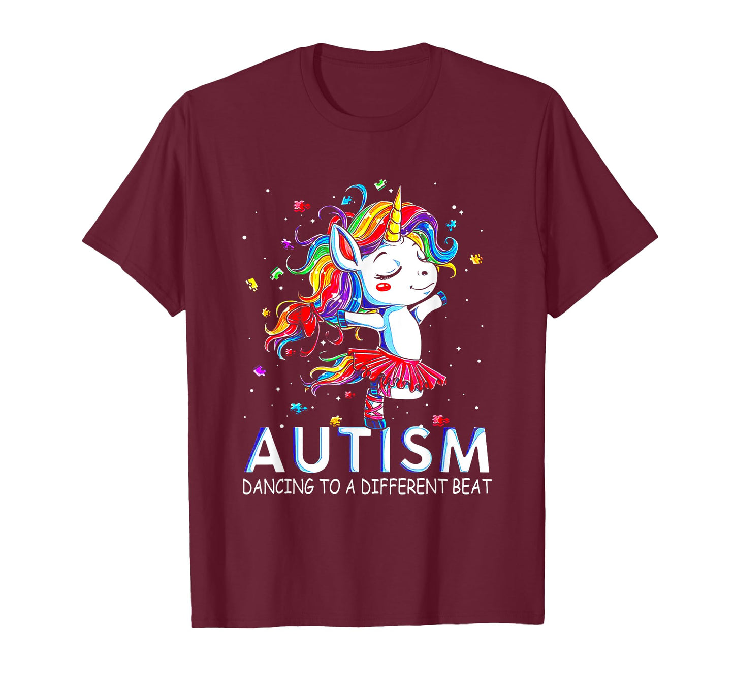 Autism Dancing To Be A Different Beat Unicorn T-Shirt
