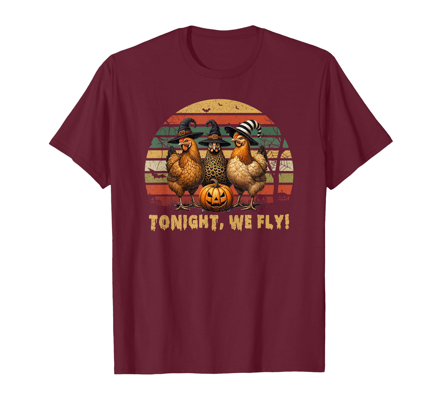 Tonight We Fly Halloween Chicken Fall Farm Animals Spooky T-Shirt