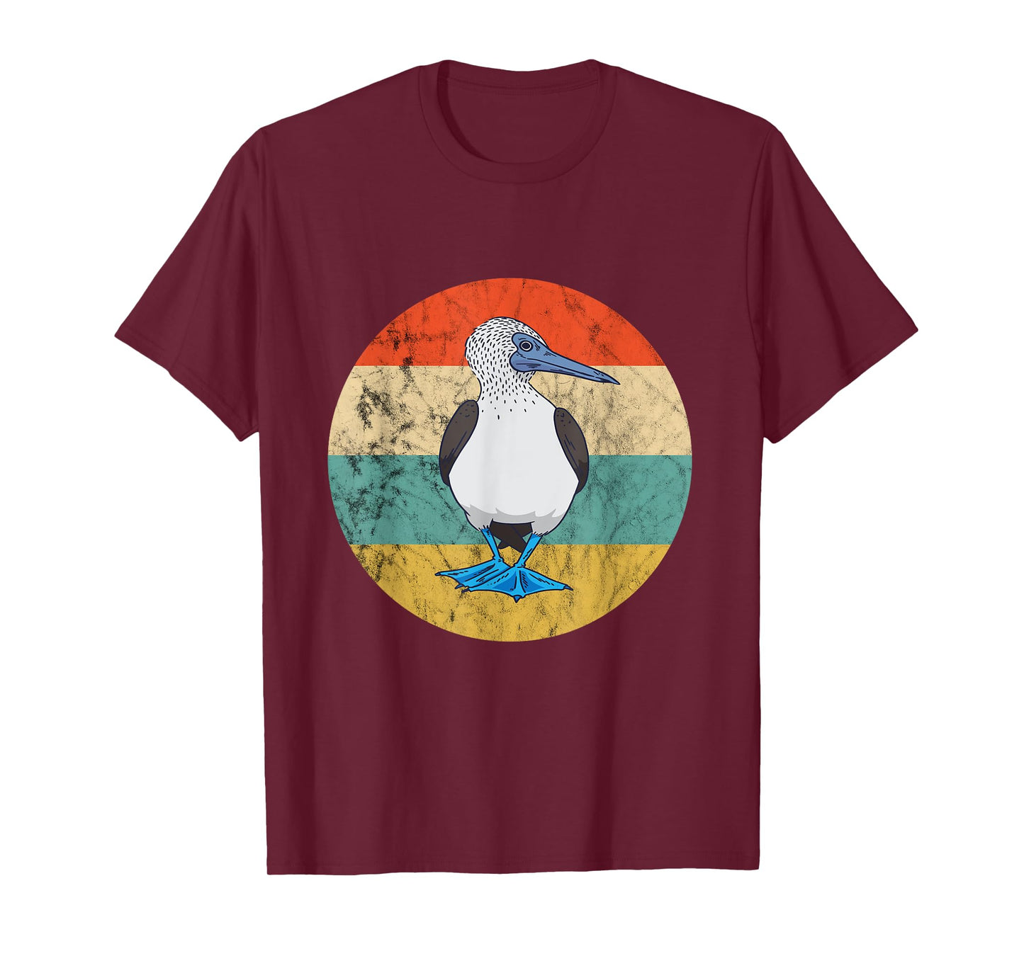 Blue Footed Boobies Retro Vintage Sunset Tropical Sea Bird T-Shirt