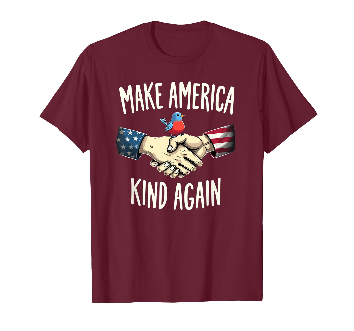 Womens Mens Make America Kind Again Patriotic American Peace T-Shirt