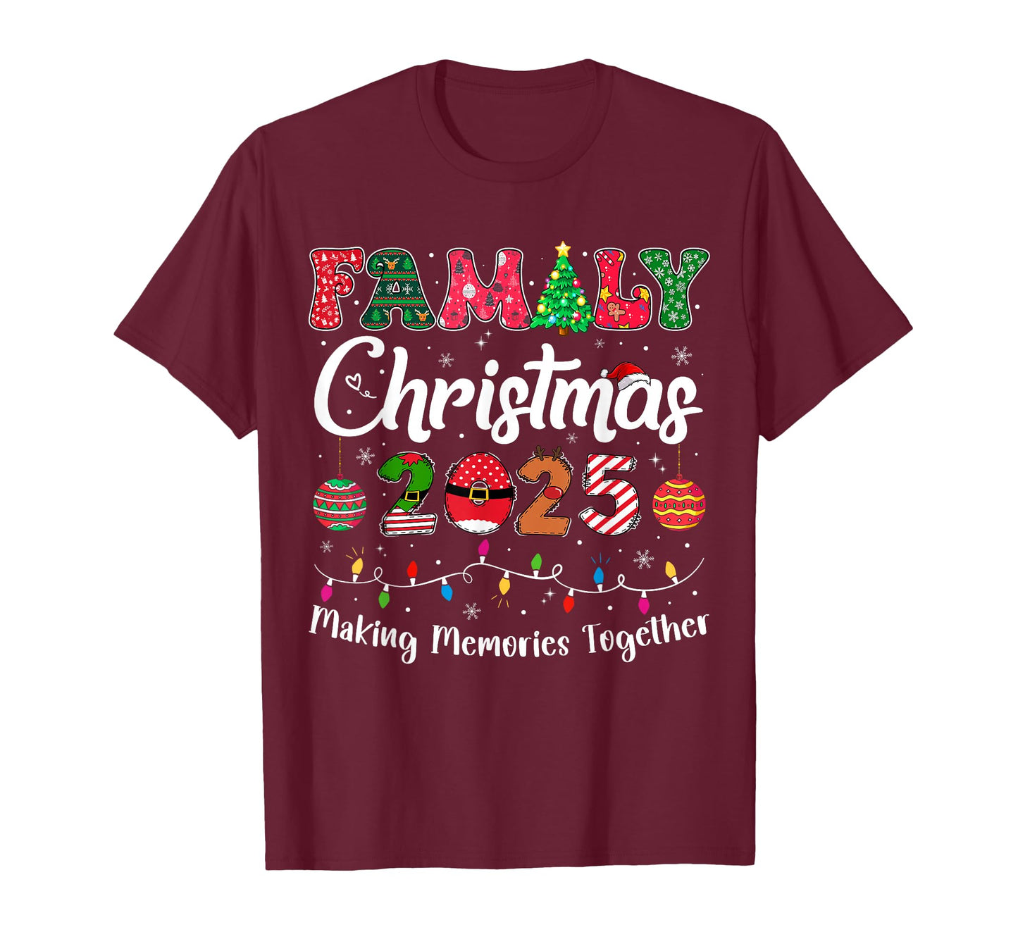 Family Christmas 2025 Matching Outfit Xmas Squad Santa Group T-Shirt