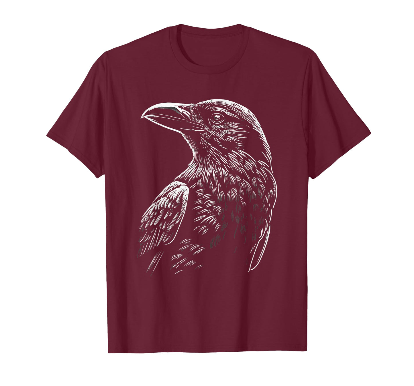 Mystical Raven Bird Occult Symbolism Nature Witch Motif T-Shirt