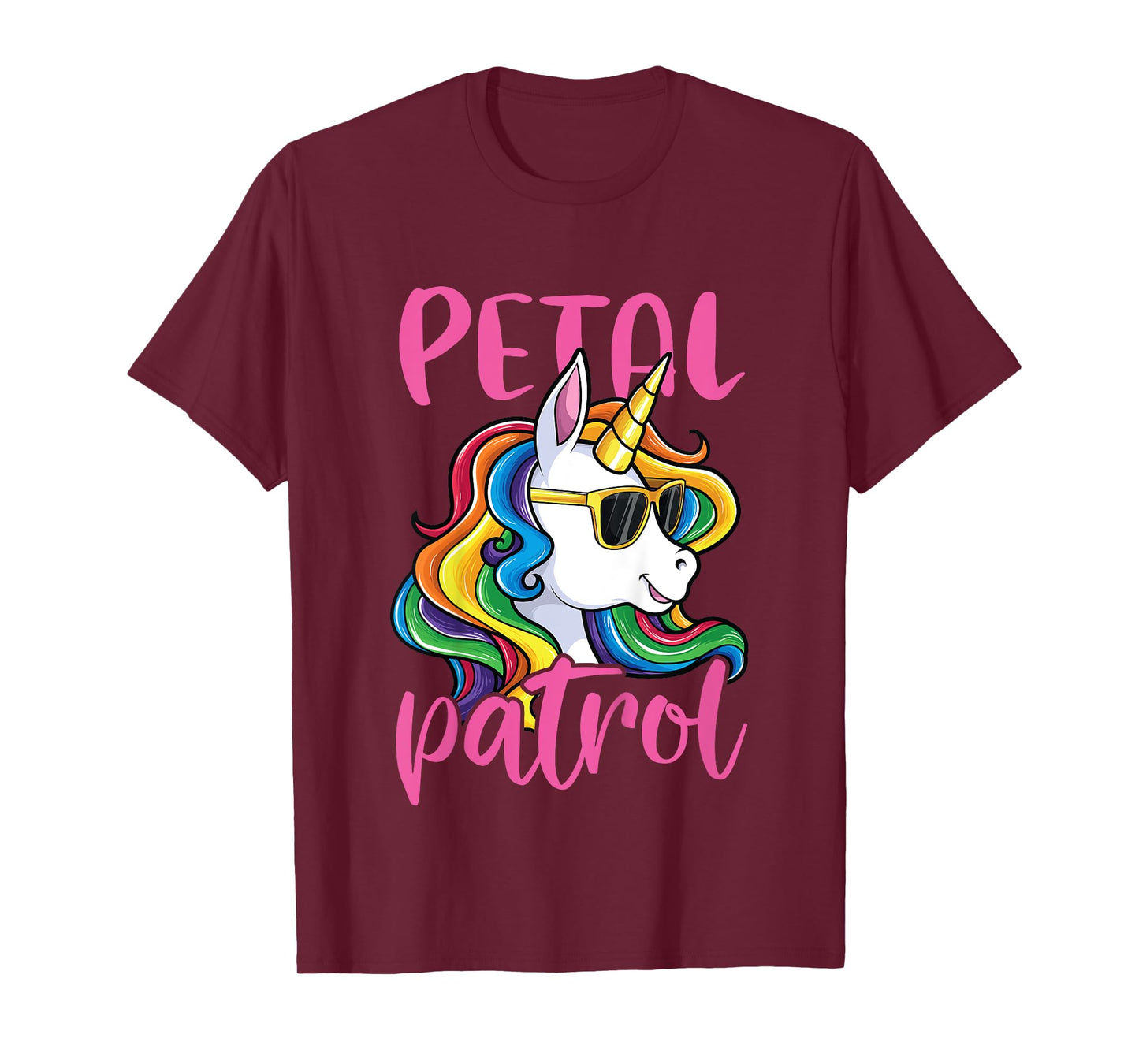 Flower Girl Shirt Girls Kids Wedding Unicorn Petal Patrol T-Shirt