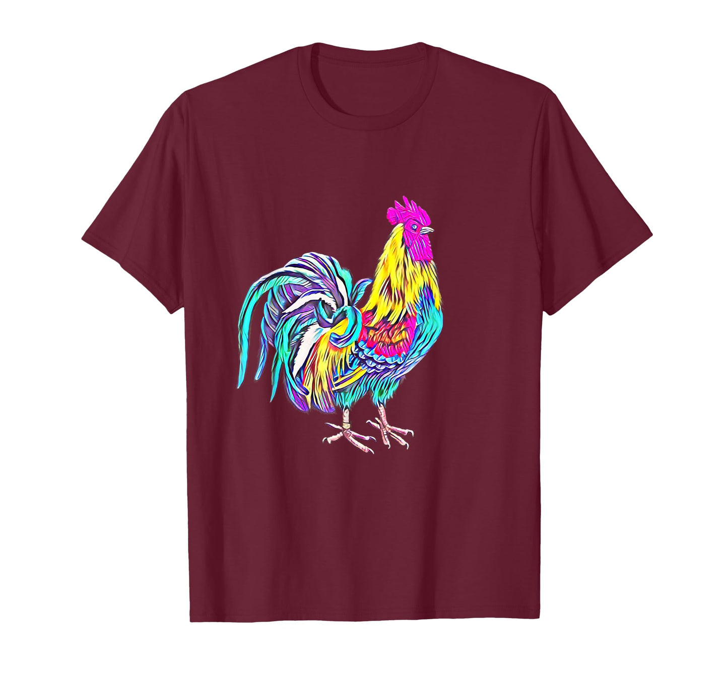 Rooster Chicken Farmer colorful Farm Animals Chickens T-Shirt
