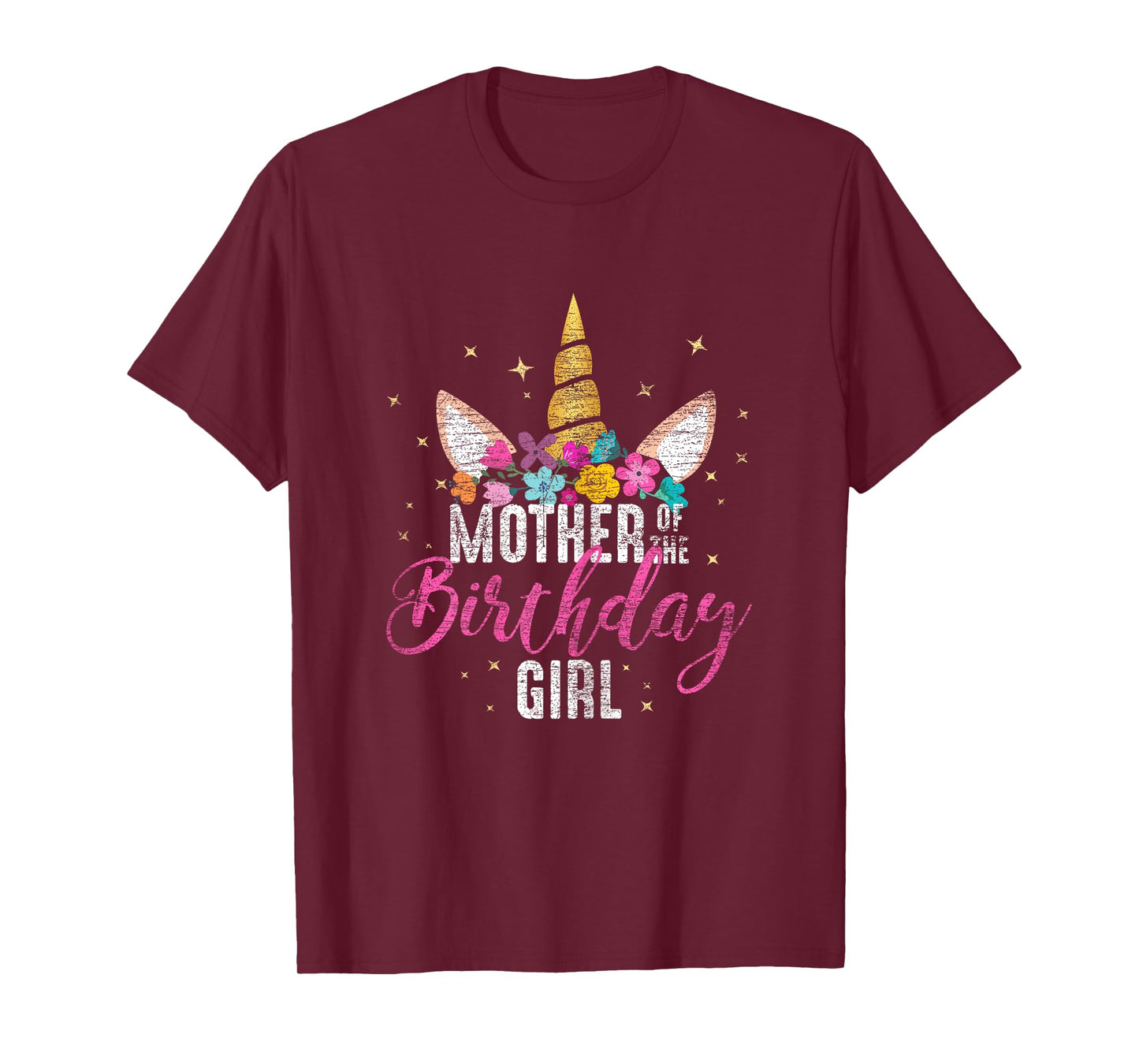 Mother Of The Birthday Girl Mommy Gifts Unicorn Birthday T-Shirt