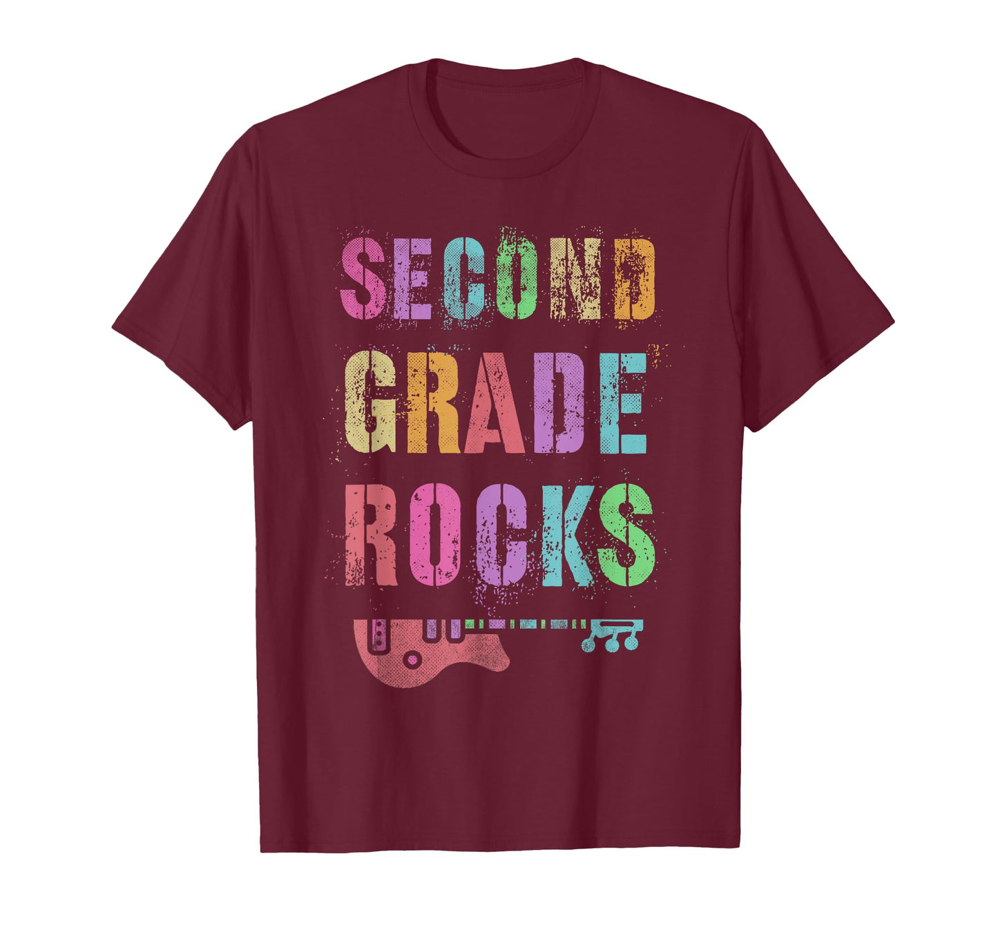 2nd GRADE ROCKS Teacher I Teach Second Gr Rockstar Teaching T-Shirt for Men Women Girls Kids