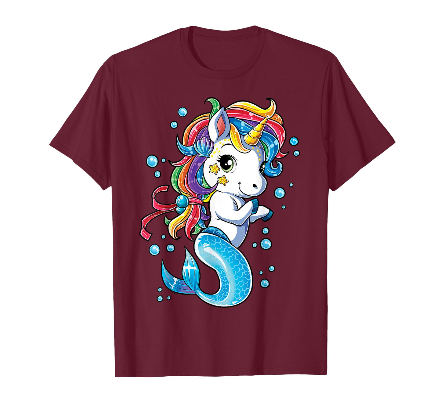 Unicorn Mermaid Mermicorn T Shirt Girls Kids Rainbow Gifts T-Shirt