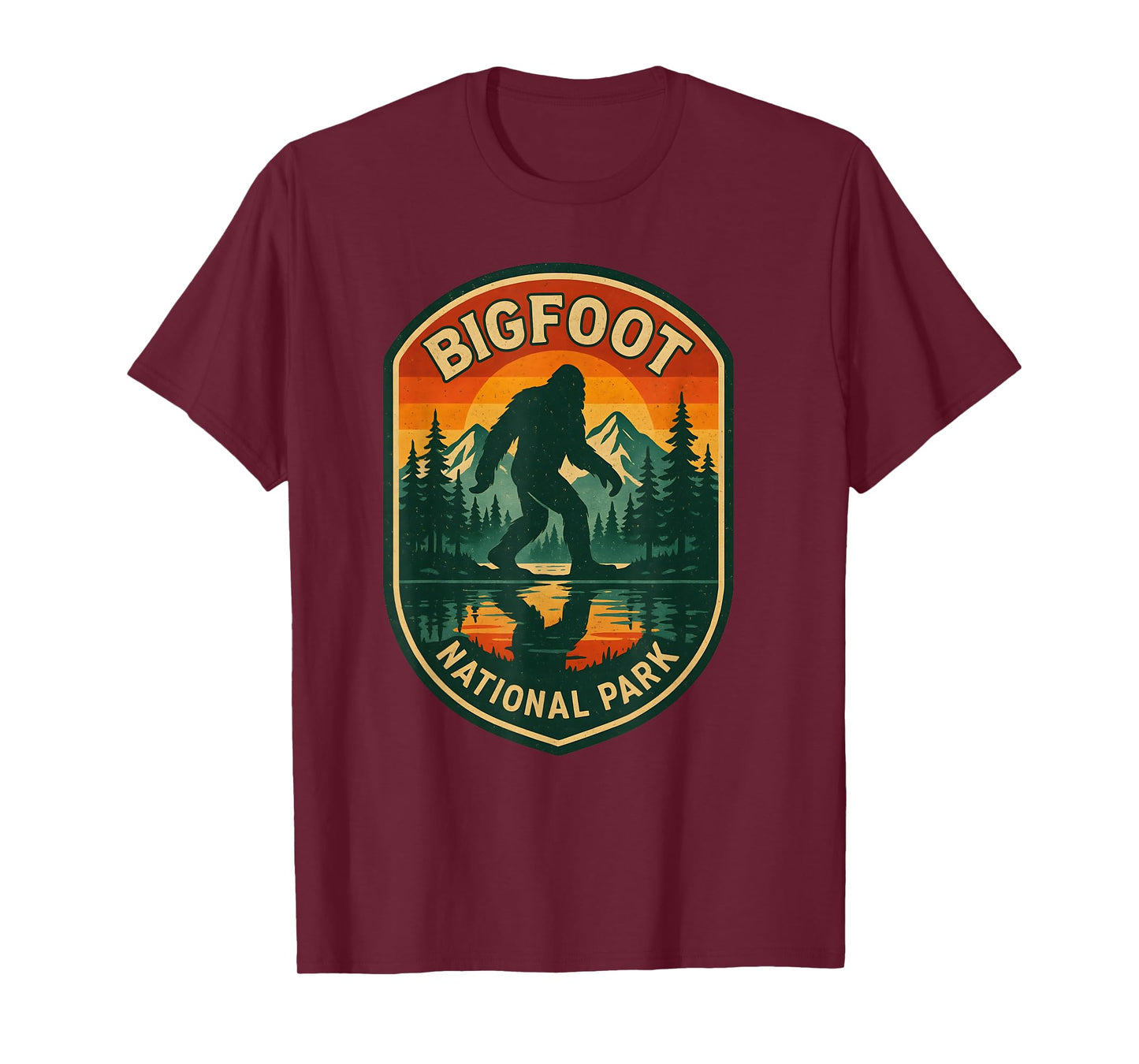 Bigfoot National Park Camping Retro Sasquatch Cryptid Outfit T-Shirt