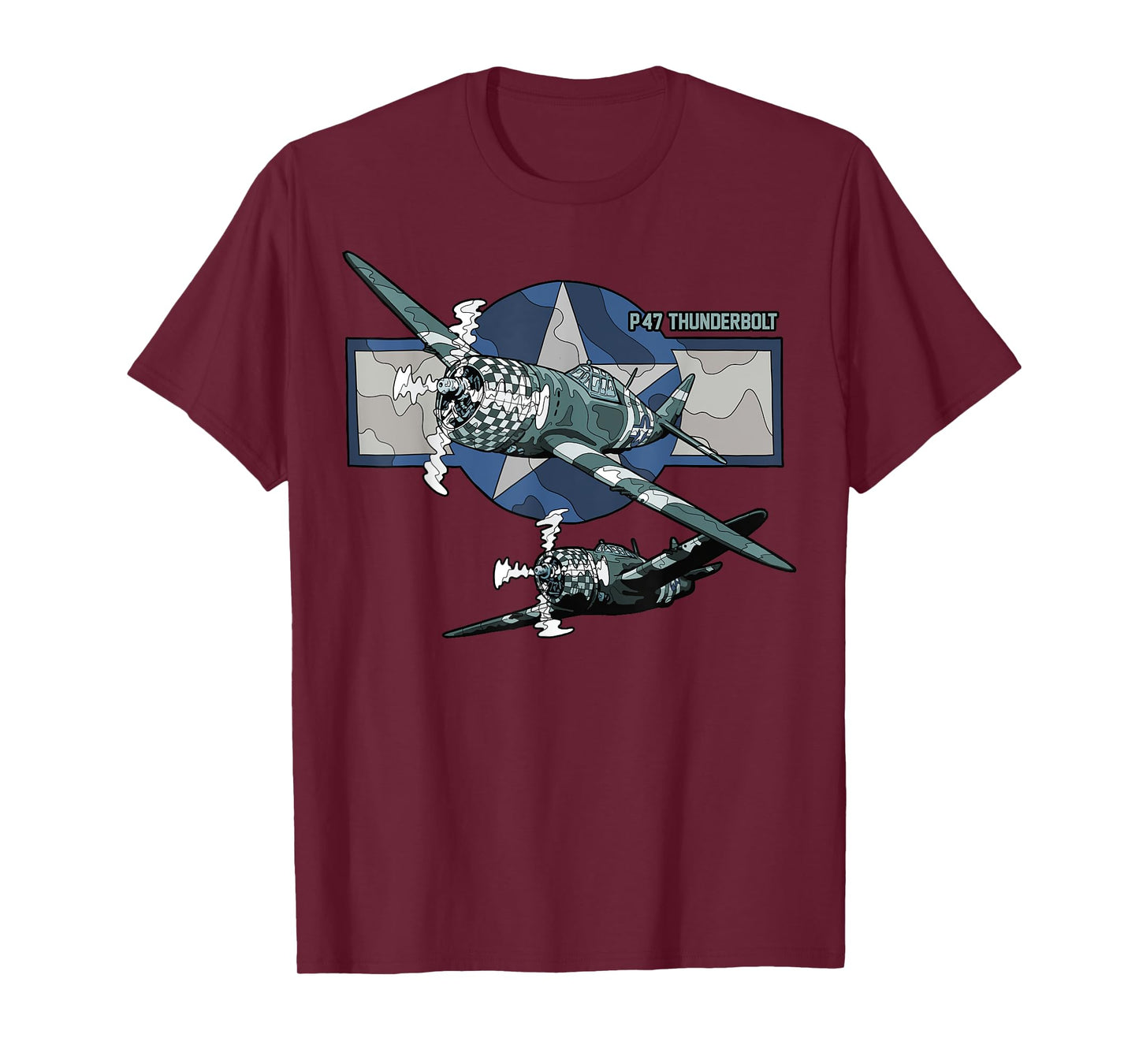 P-47 Thunderbolt US WWII Airplane Historic War Bird Fighter T-Shirt