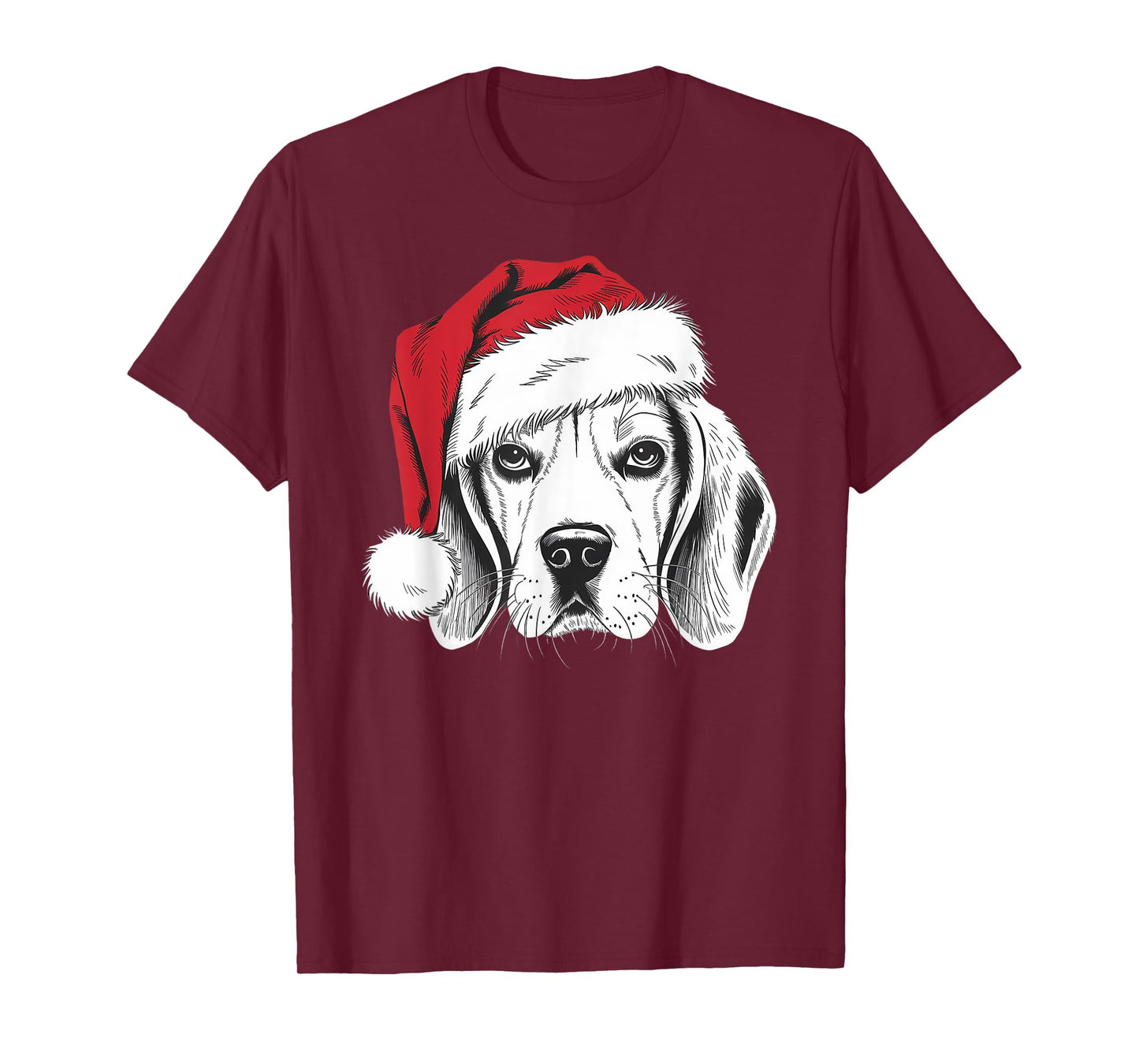 Joyful Beagle Santa Dog on Beagle Christmas Men Women Kids T-Shirt