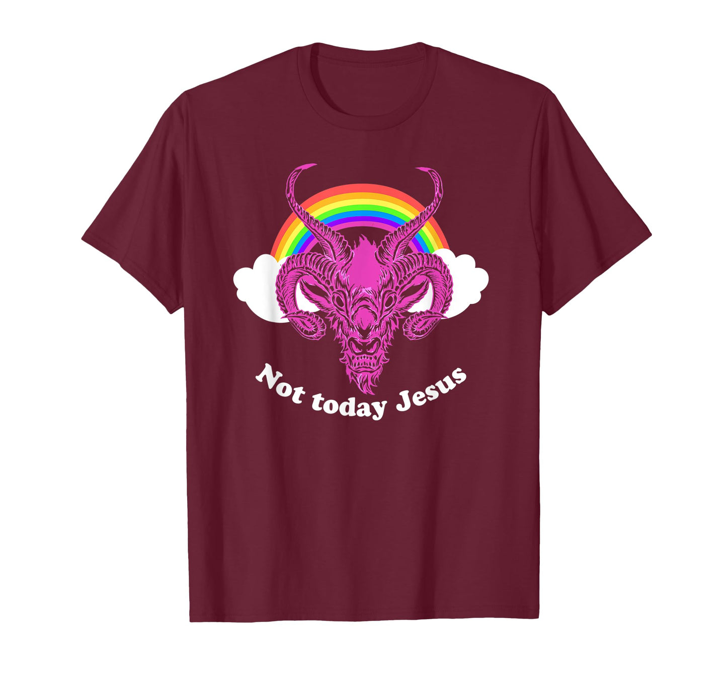 "Not Today Jesus" Goth/Grunge Clothing Hail Satan T-Shirt