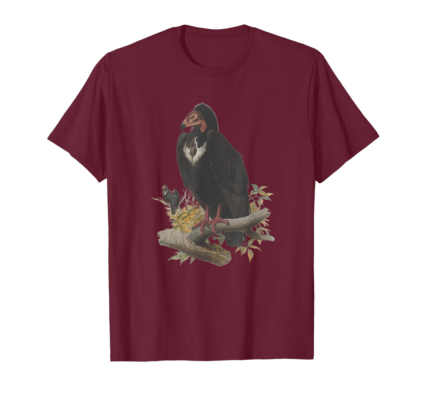 Vintage Vulture Scientific Drawing Shirt - Turkey Red-Headed T-Shirt
