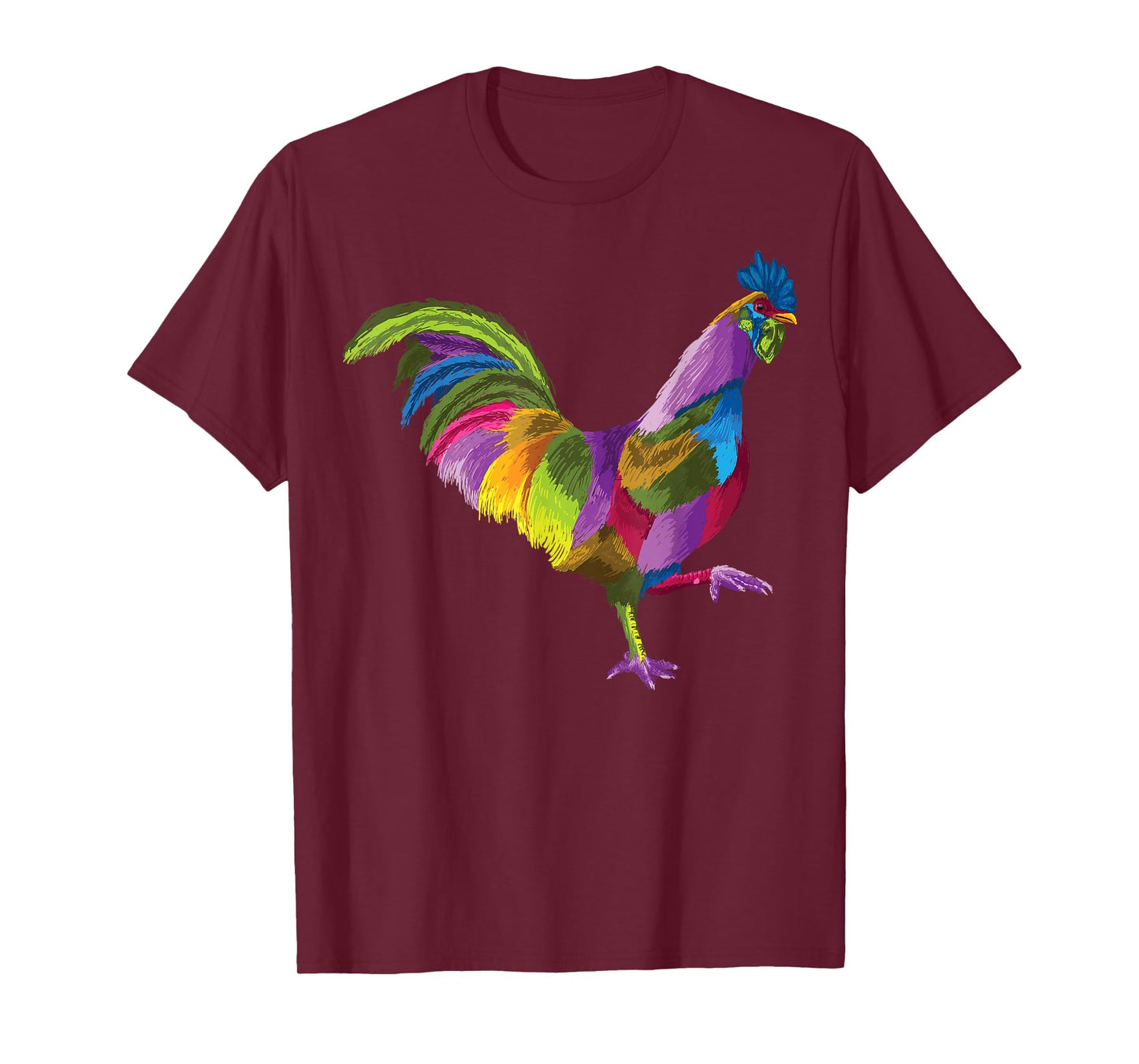 colorful rooster art gifts for lover Roosters Farm or Bird T-Shirt