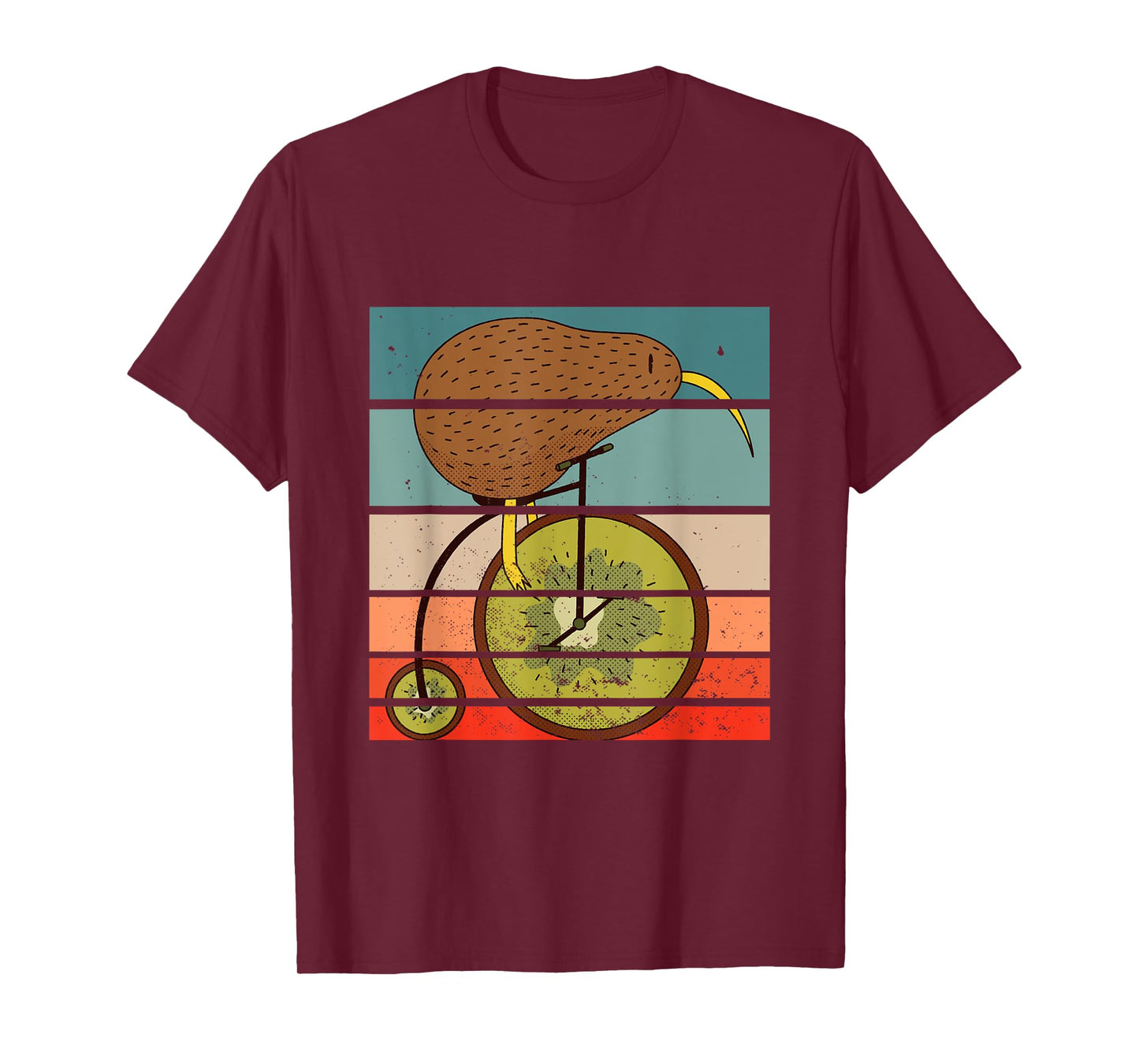 Kiwi Bird Bicycle Driving Cyclist Cycling Gift T-Shirt