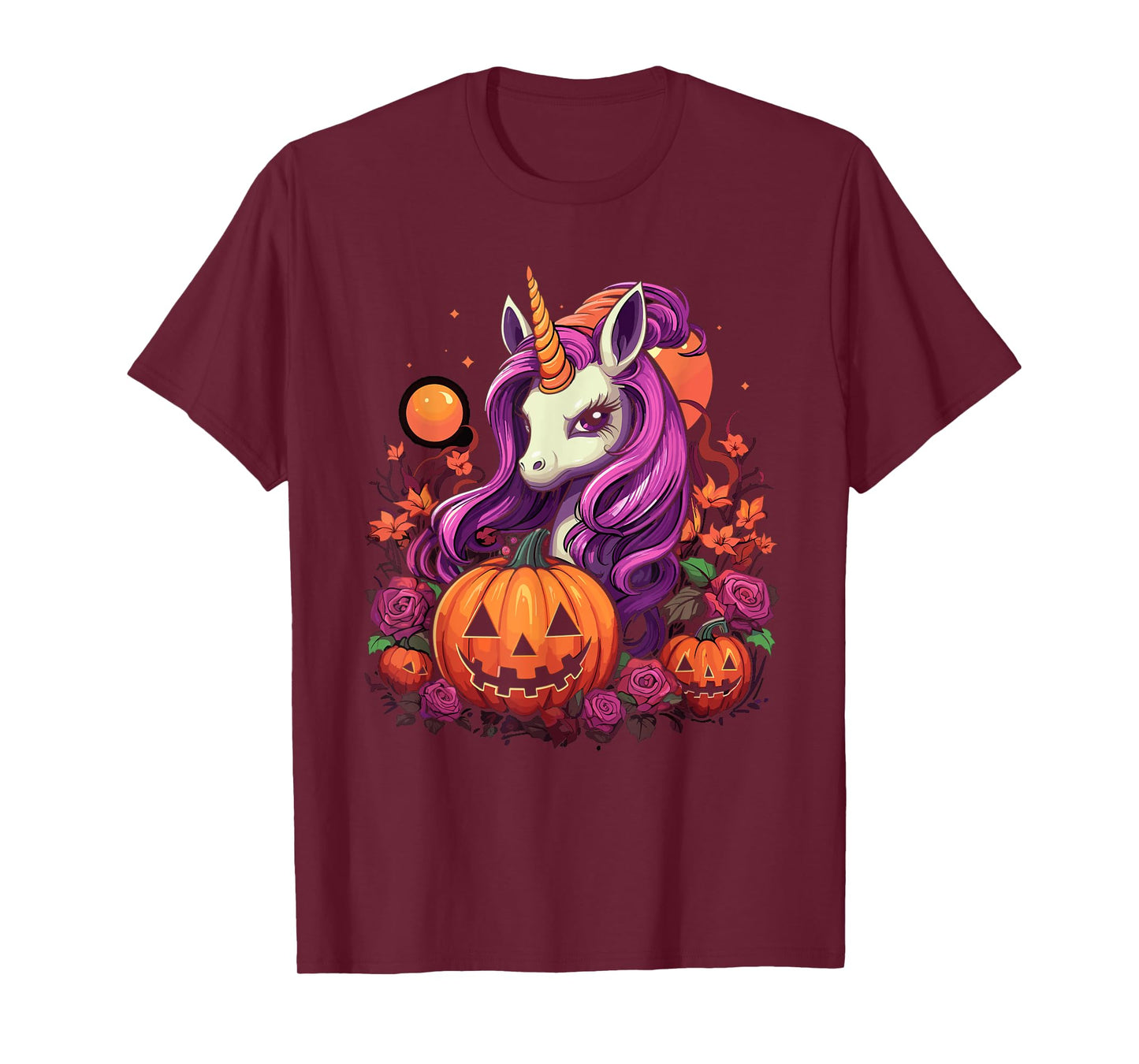 Cute Halloween Girly Halloween Unicorn Halloween Pumpkin T-Shirt