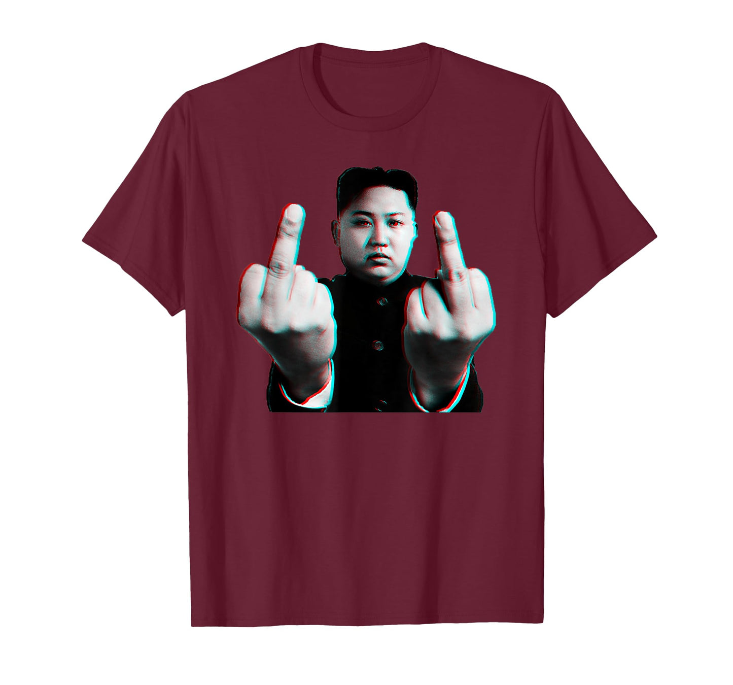 Kim Jong Boom Unisex-Adults Black Cartoon Modern Casual T-Shirt