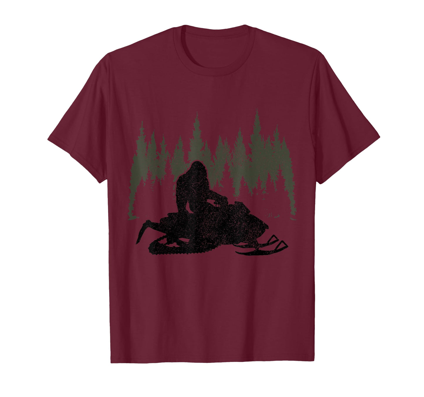 Snowmobile Bigfoot Snowmobile Sledge Funny Vintage T-Shirt