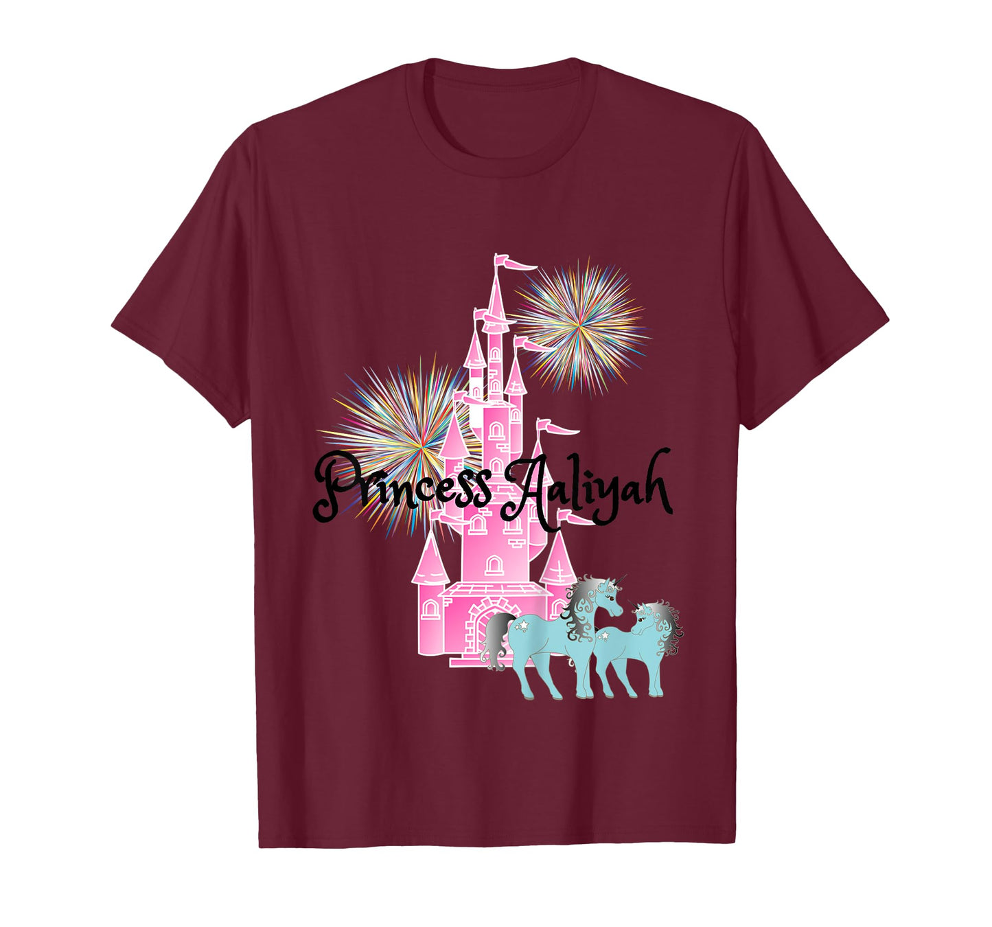 Kids Princess Aaliyah Name Girls Personalized Custom T-Shirt