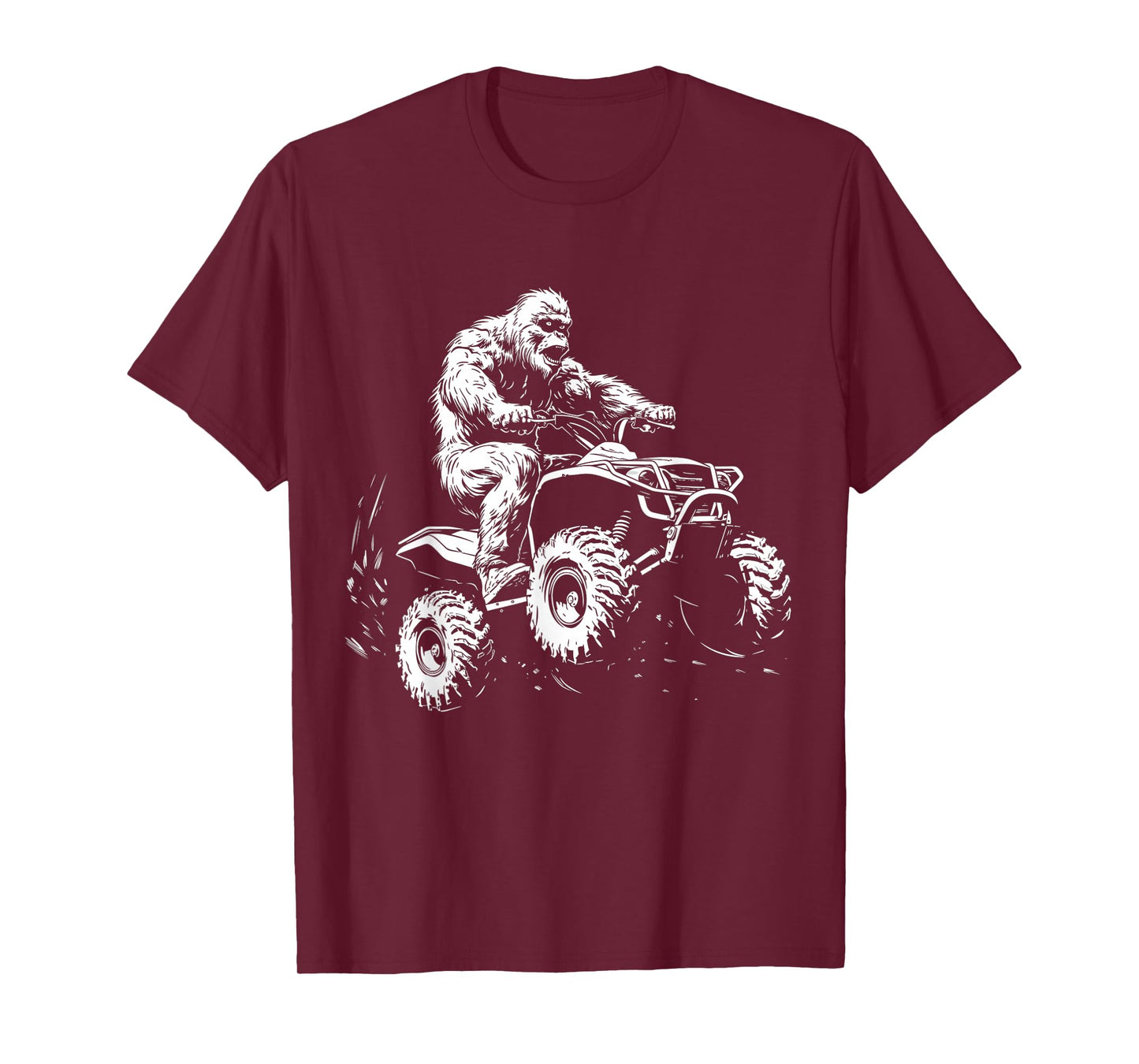 ATV 4 Wheeler Quad Bigfoot Sasquatch Funny T-Shirt