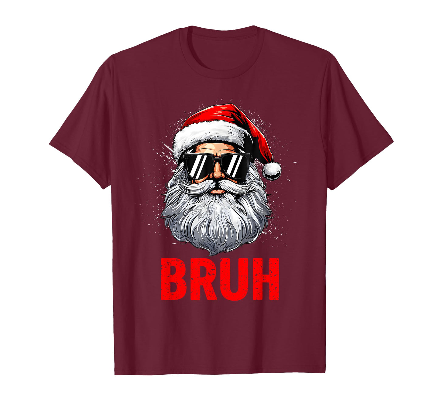 Bruh Funny Santa Claus Groovy T-Shirt