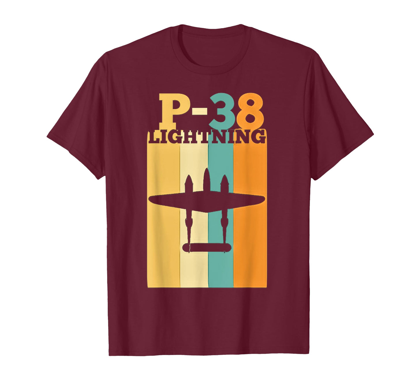 Vintage Warbird P-38 Lightning Fighter Airplane T-Shirt T-Shirt