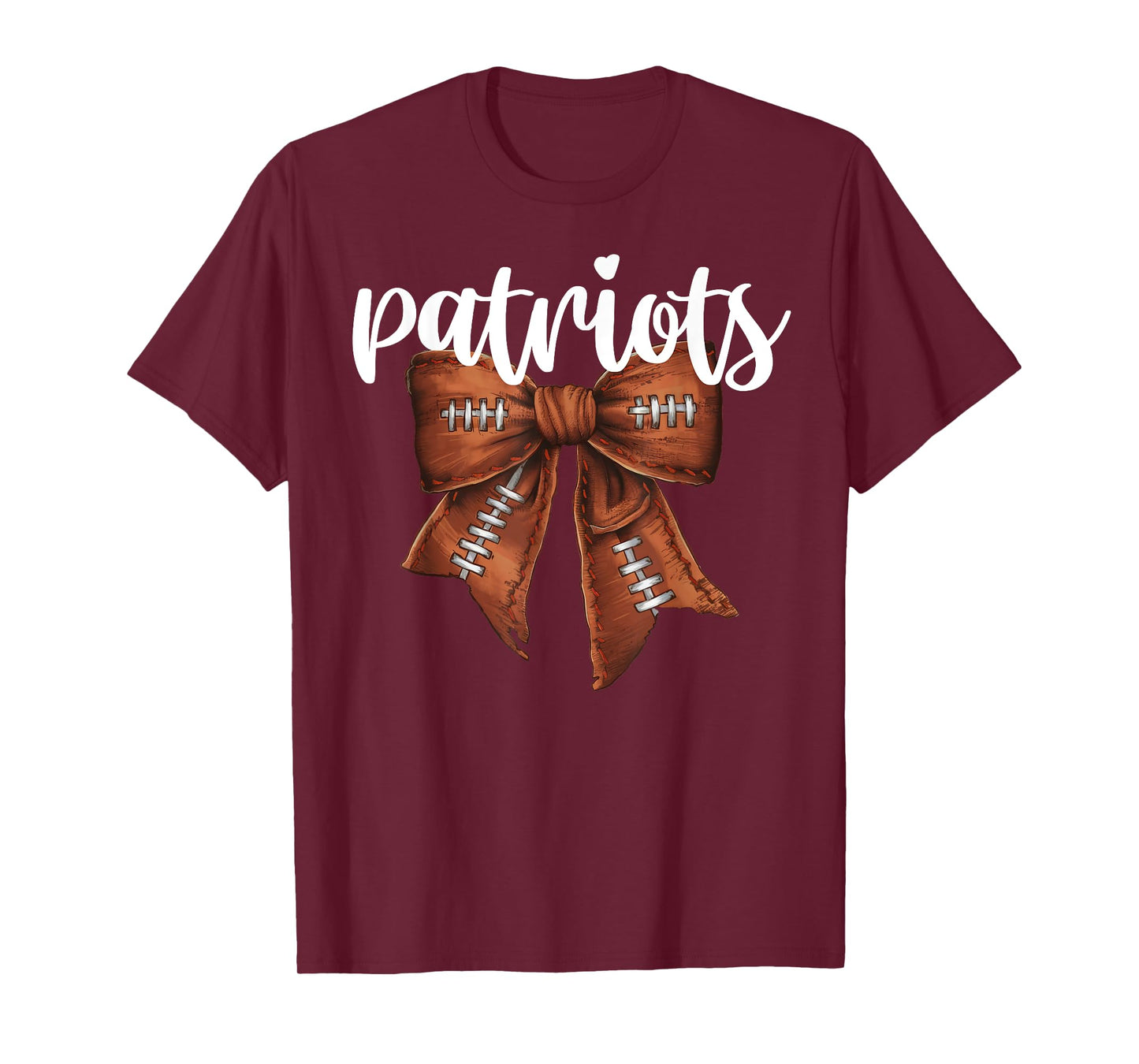 Patriots Football Bow School Spirit Team Mascot Game Night T-Shirt