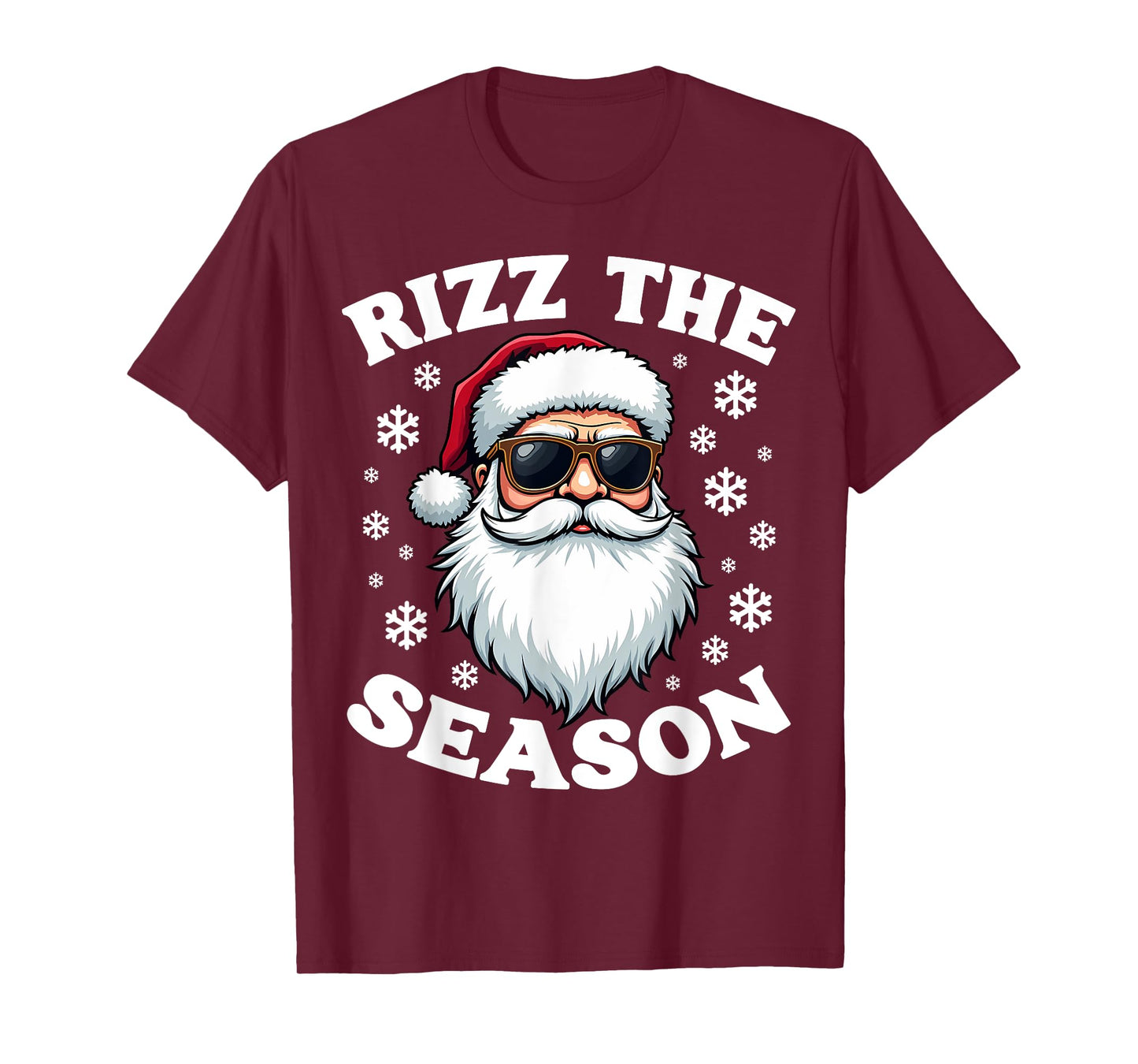 Rizz The Season Funny Christmas Charming Santa Silly Xmas T-Shirt