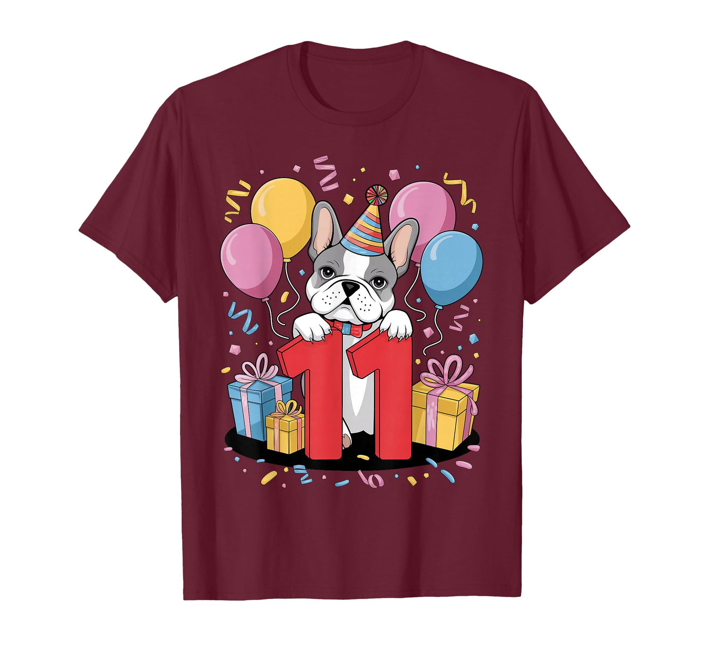 Frenchie 11th birthday kids 11 years eleven French Bulldog T-Shirt