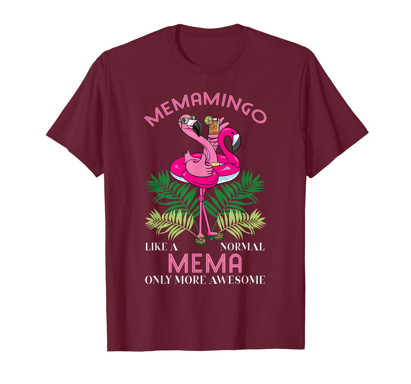 Memamingo Mema Flamingo Lover Grandma Grandmother Grandmommy T-Shirt