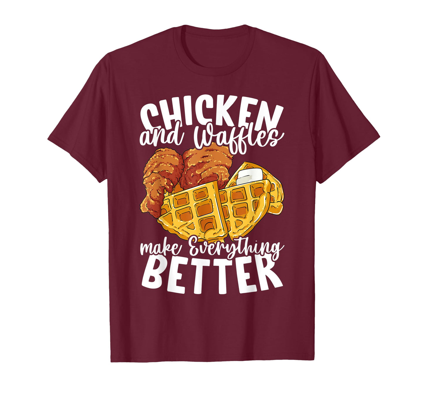 Chicken and Waffles Brunch Food Funny T-Shirt