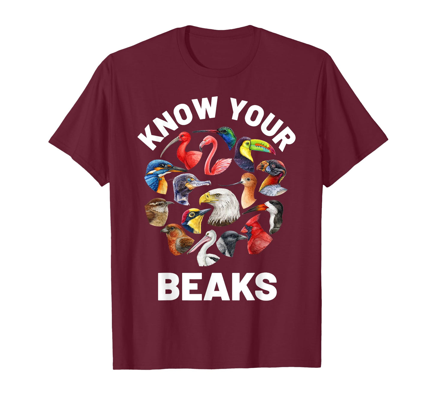Know Your Beaks Types of Birds Shirt for Birdwatcher T-Shirt