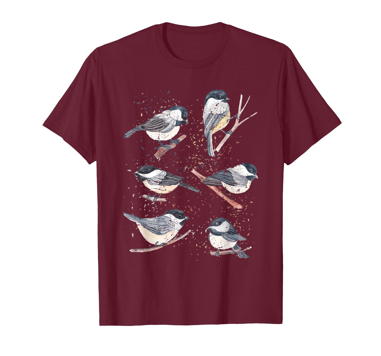 Bird Watching Birding Animal Nature Vintage Chickadee T-Shirt