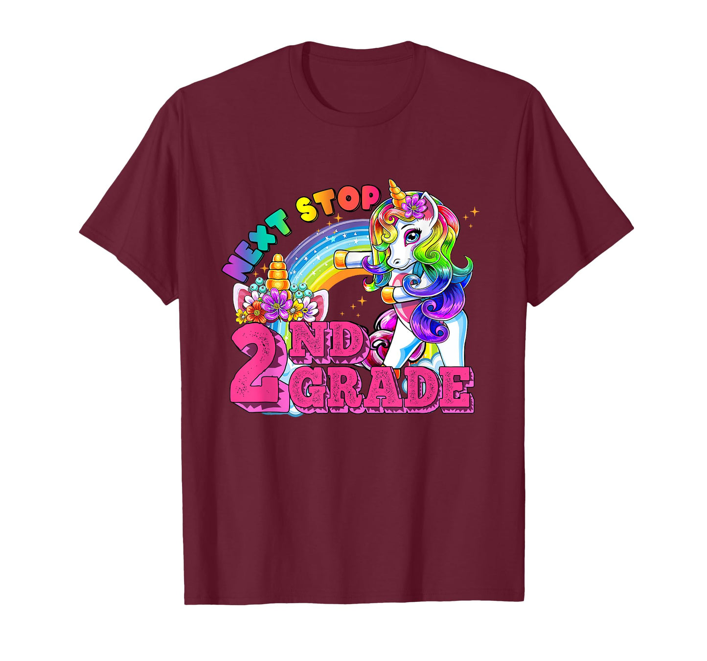 Next stop 2nd Grade Flossing Unicorn 2nd Grade Here I come T-Shirt