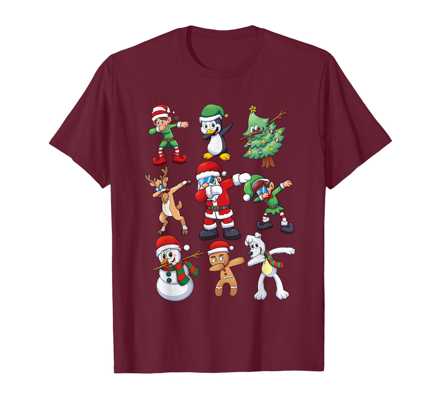 Christmas Shirt for Kids Boys Dabbing Santa Elves Xmas Gift T-Shirt