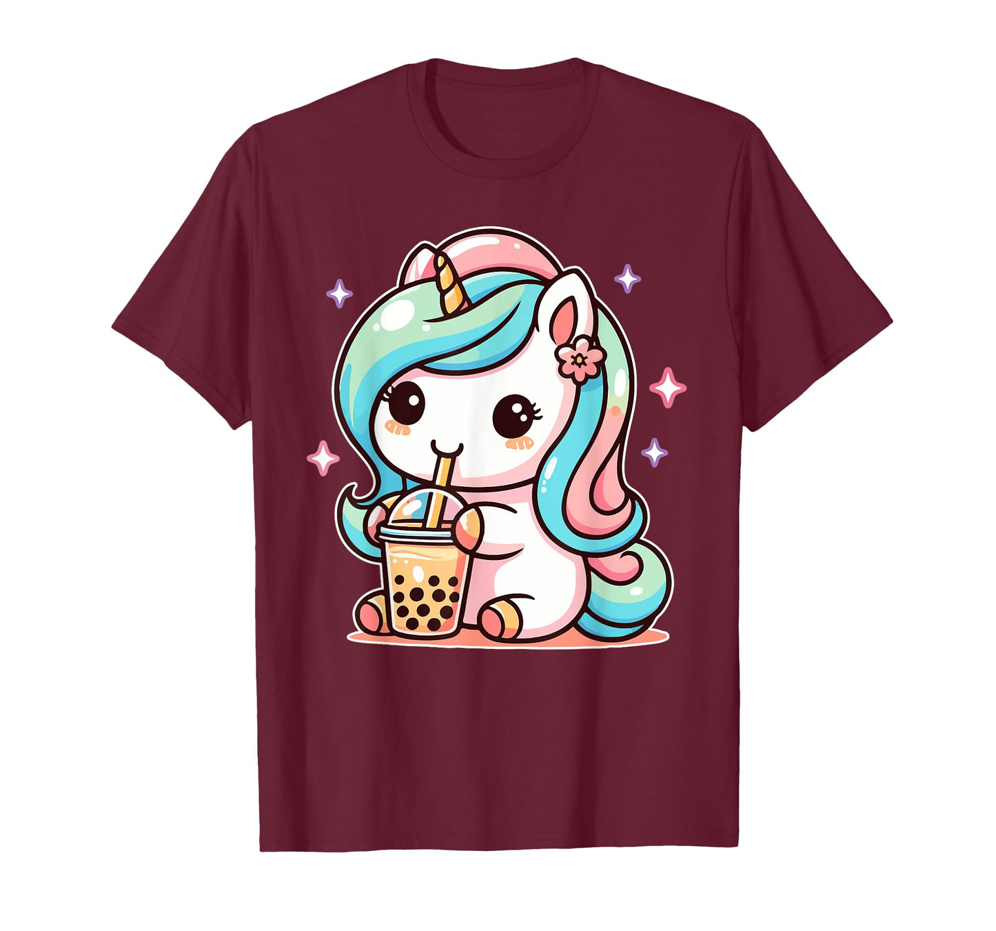 Milk Tea Unicorn Kawaii Unicorn Drinks Boba Tea Bubble Tea T-Shirt