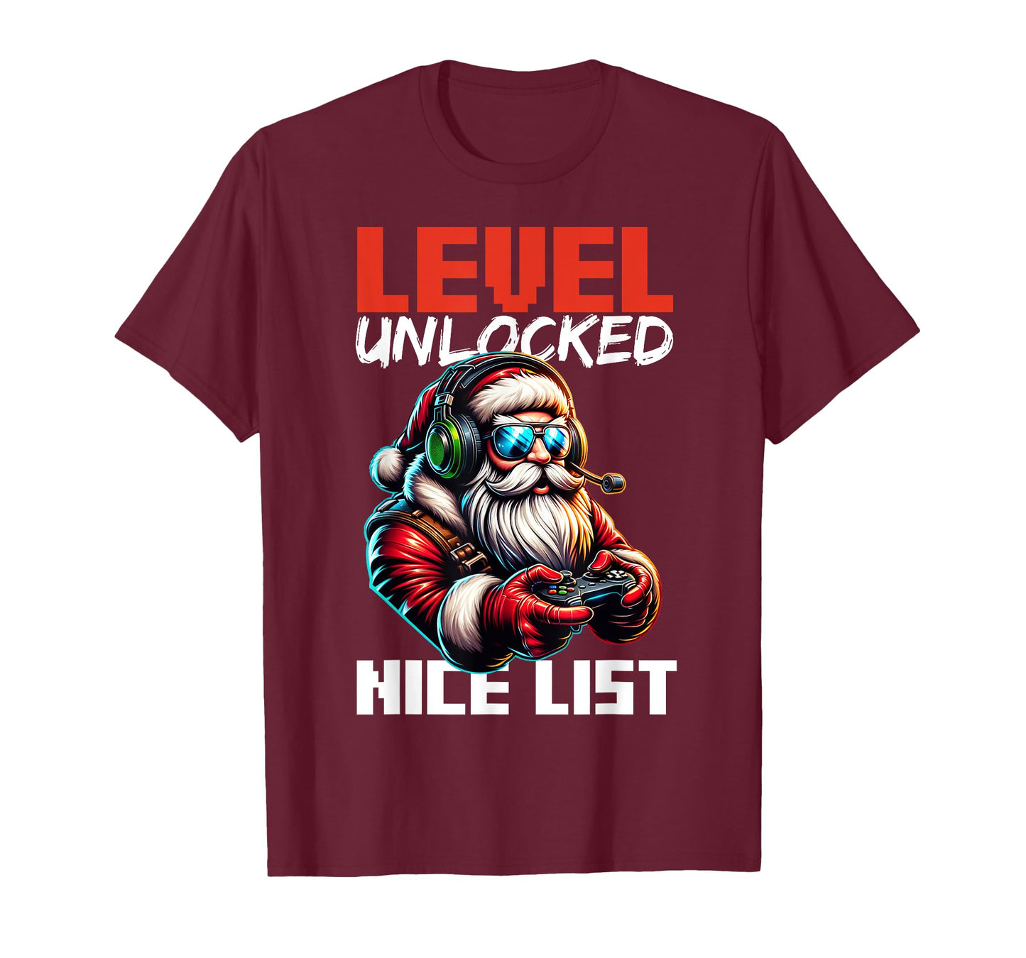 Christmas Gamer Boys Nice List Video Game Santa Xmas T-Shirt